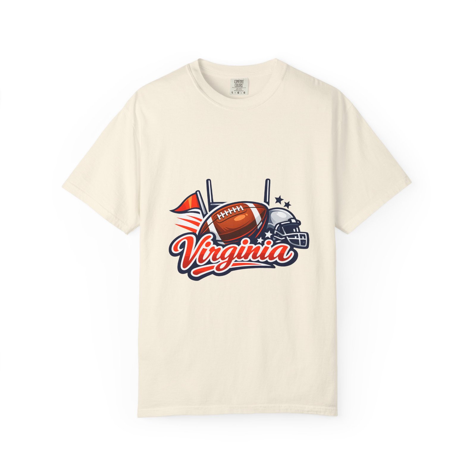 Virginia Football Helmet & Ball T-Shirt - Image 17