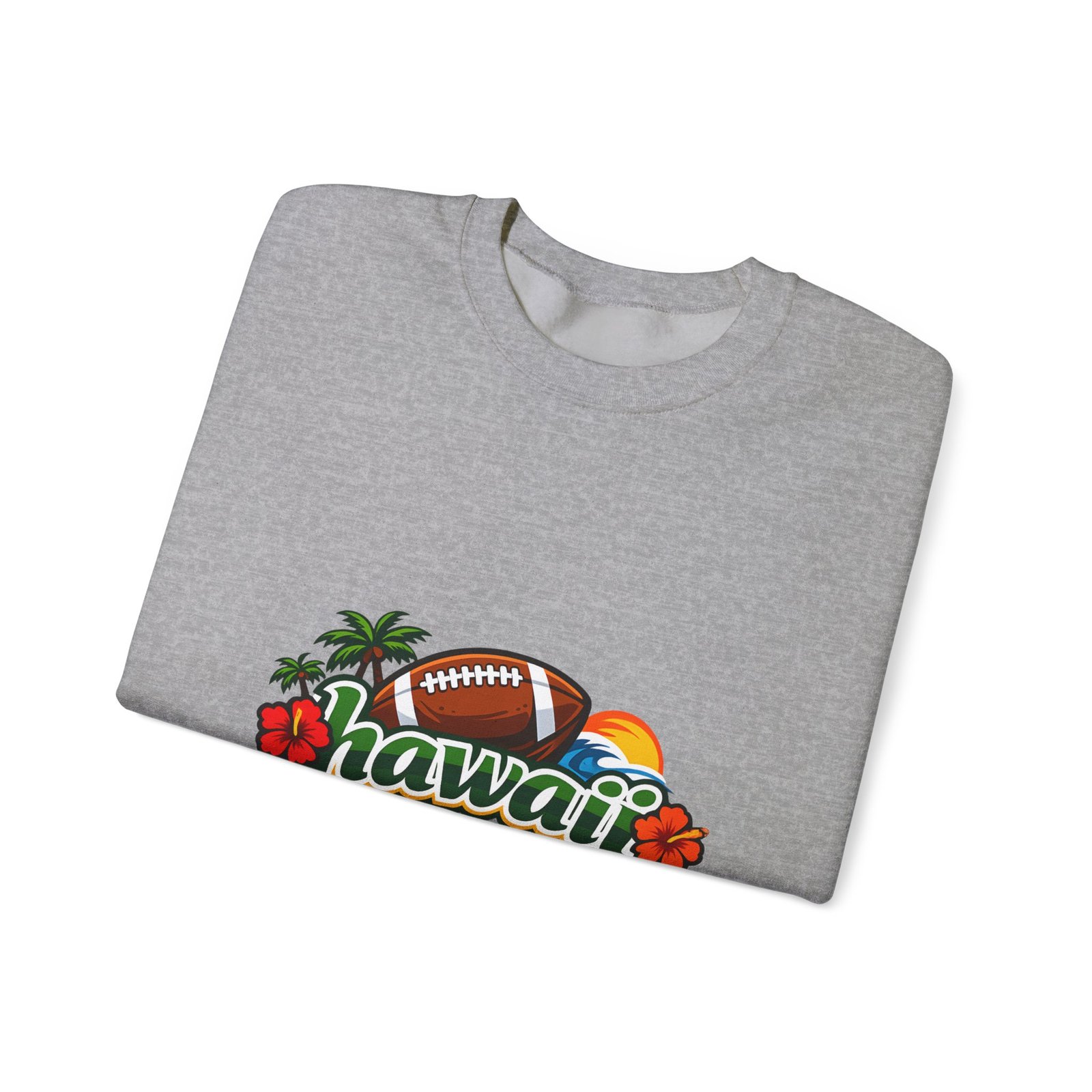 Hawaii Football Crewneck Sweatshirt — Tropical Sunset Palm Beach Pullover - Image 23