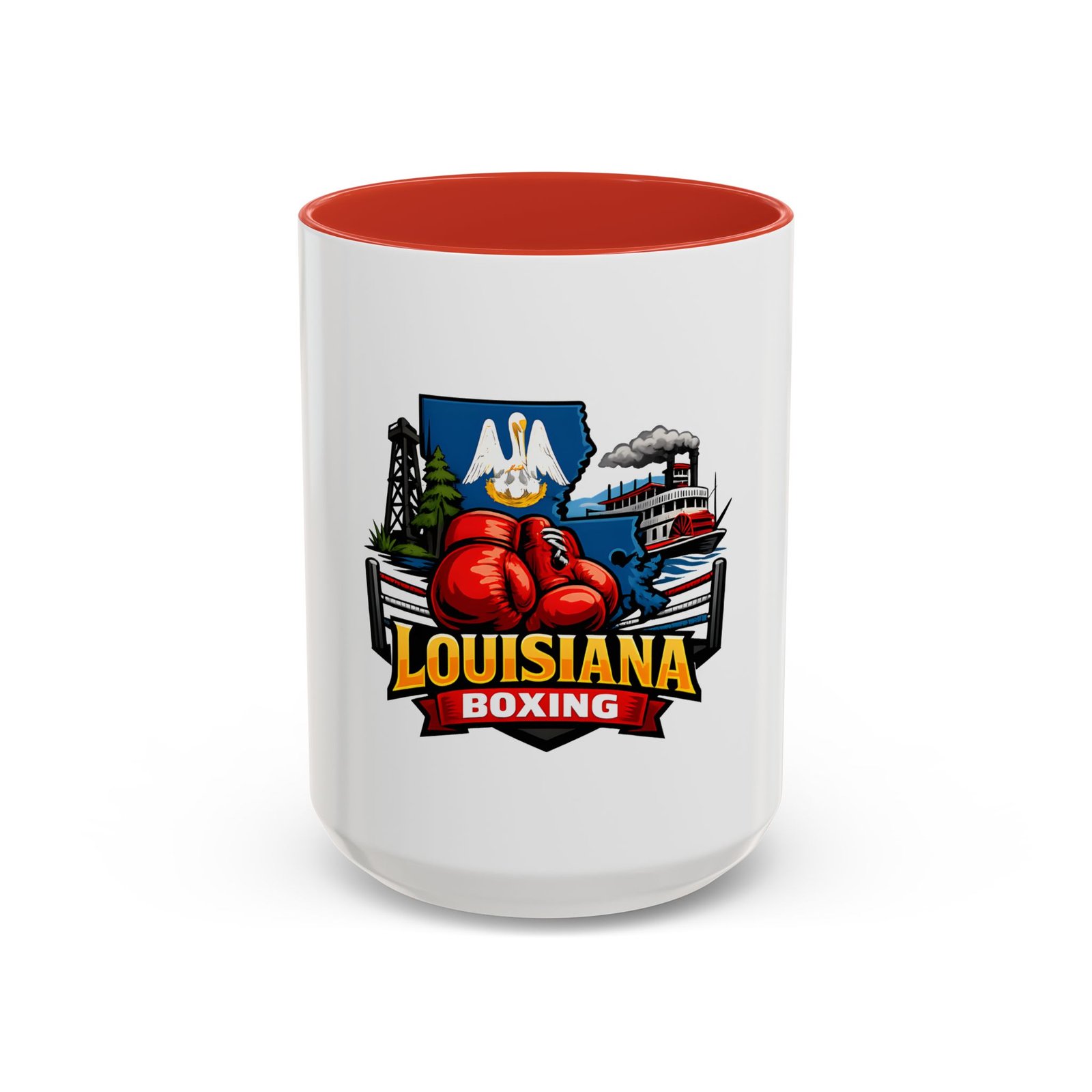 Louisiana Boxing Accent Coffee Mug – Red Gloves State Pride (11/15oz) - Image 29