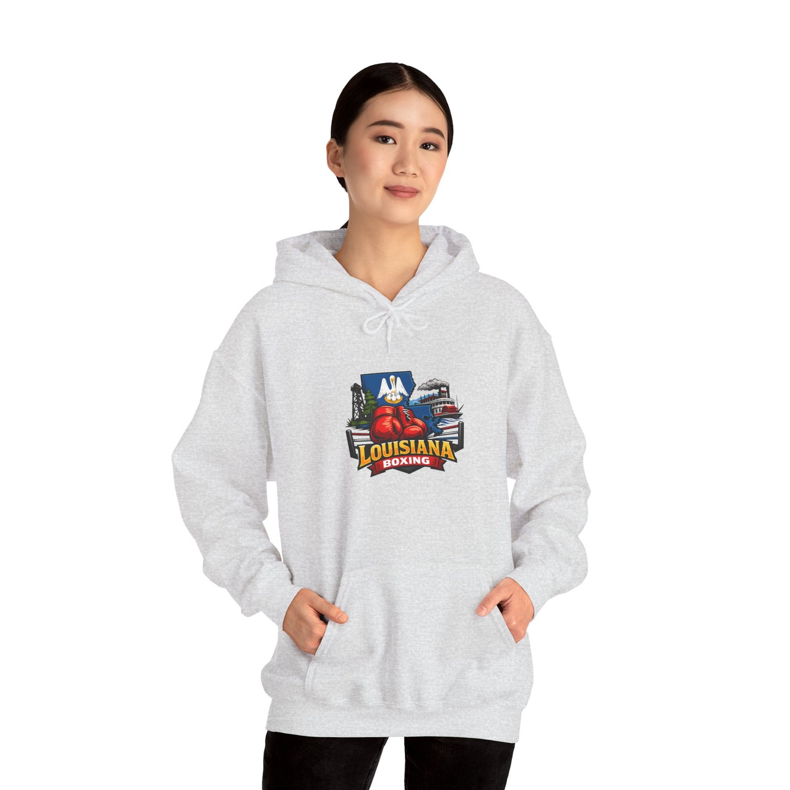 Louisiana Boating Graphic Hoodie — Cajun Crab & Bayou Travel Sweatshirt - Image 48
