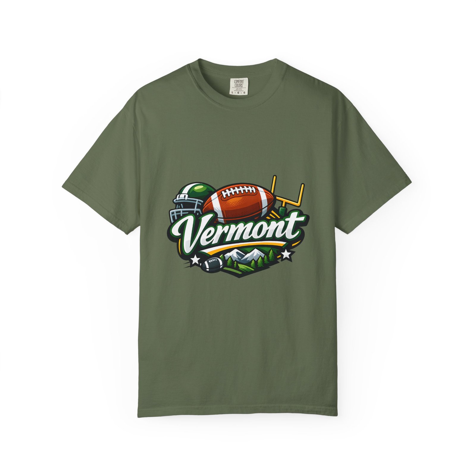 Vermont Football State T-Shirt — Retro Helmet & Goalpost Design - Image 37