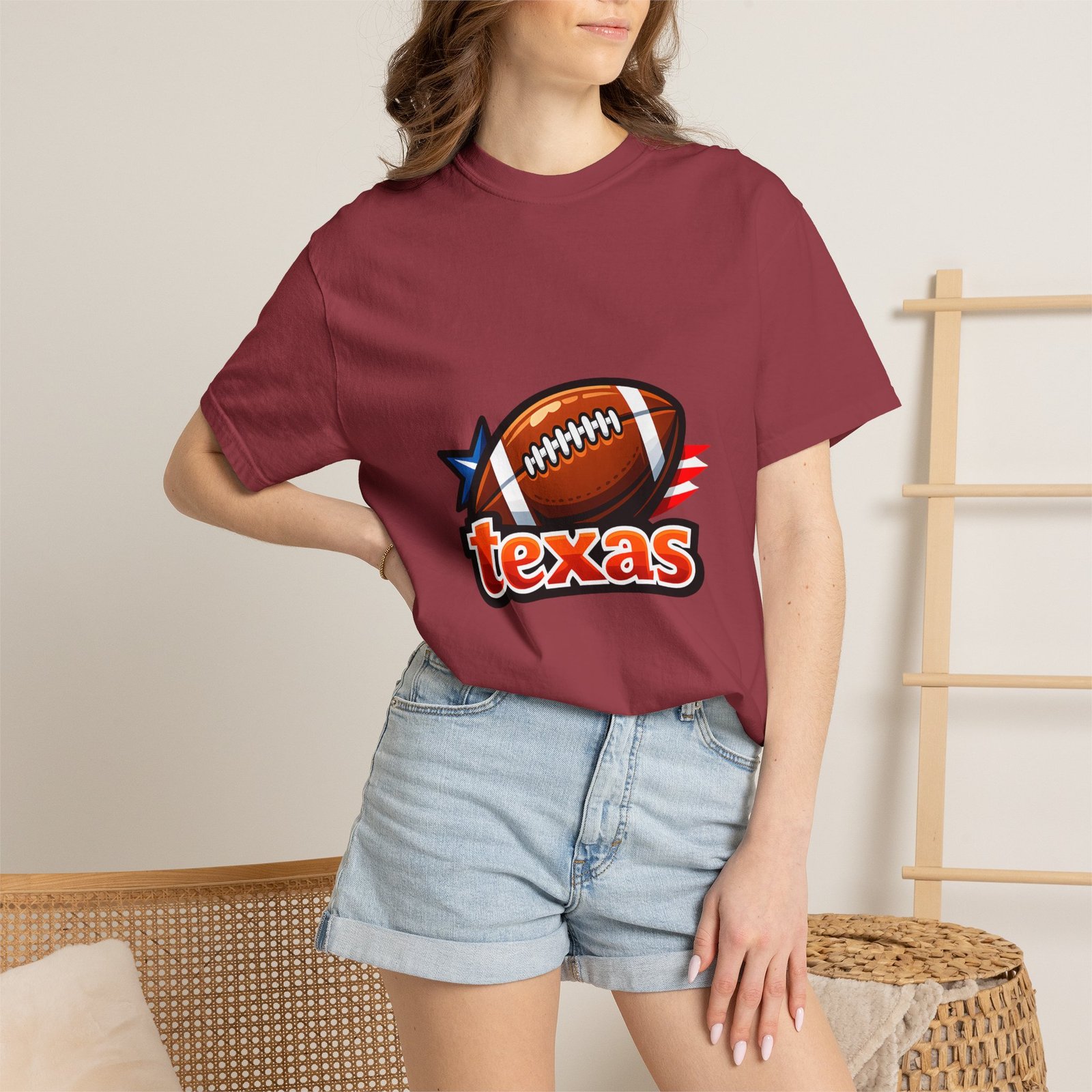 Texas Football T-Shirt — Retro Football & Lone Star Logo - Image 34
