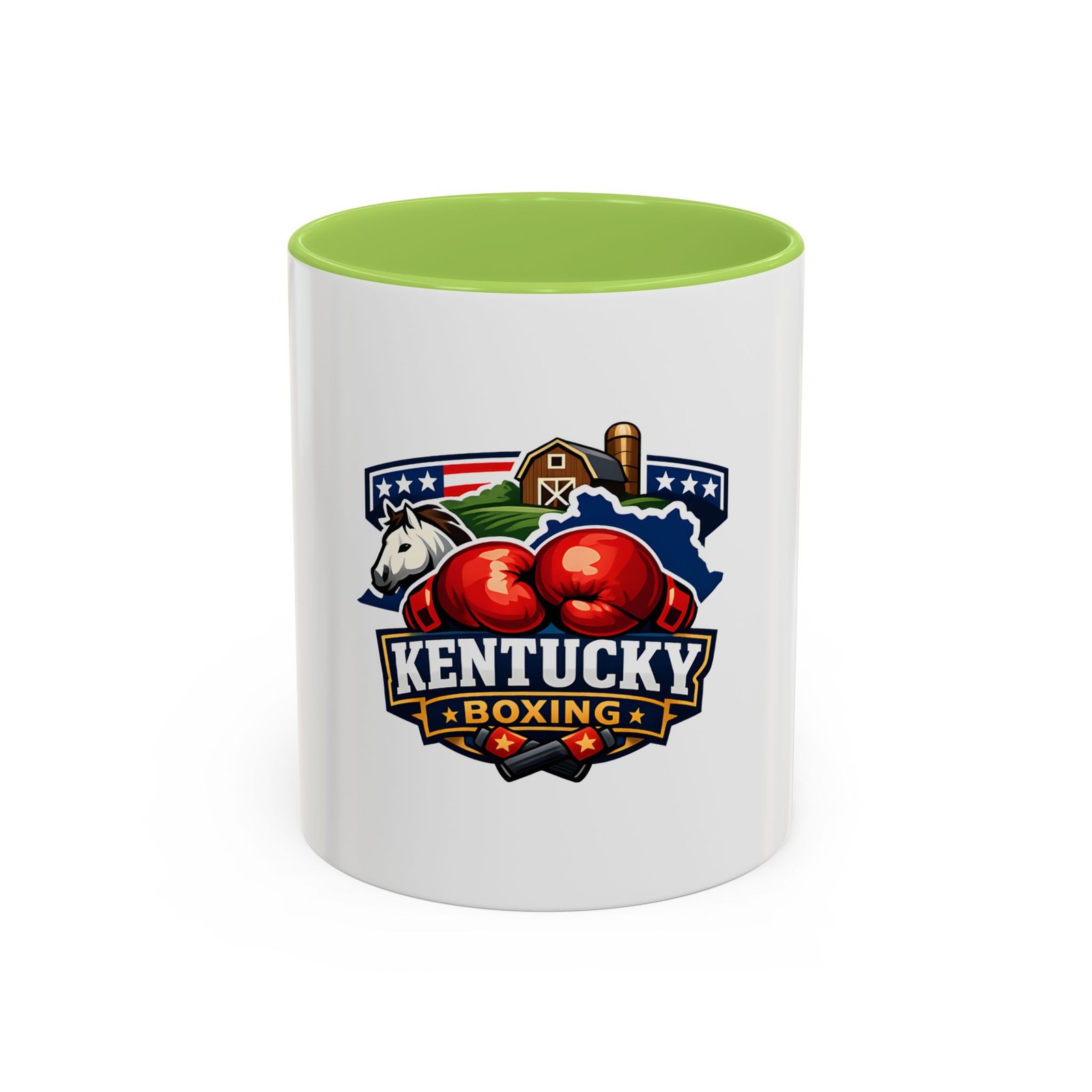 Kentucky Boxing Coffee Mug — State Pride Boxing Logo Accent Mug (11/15 oz) - Image 57