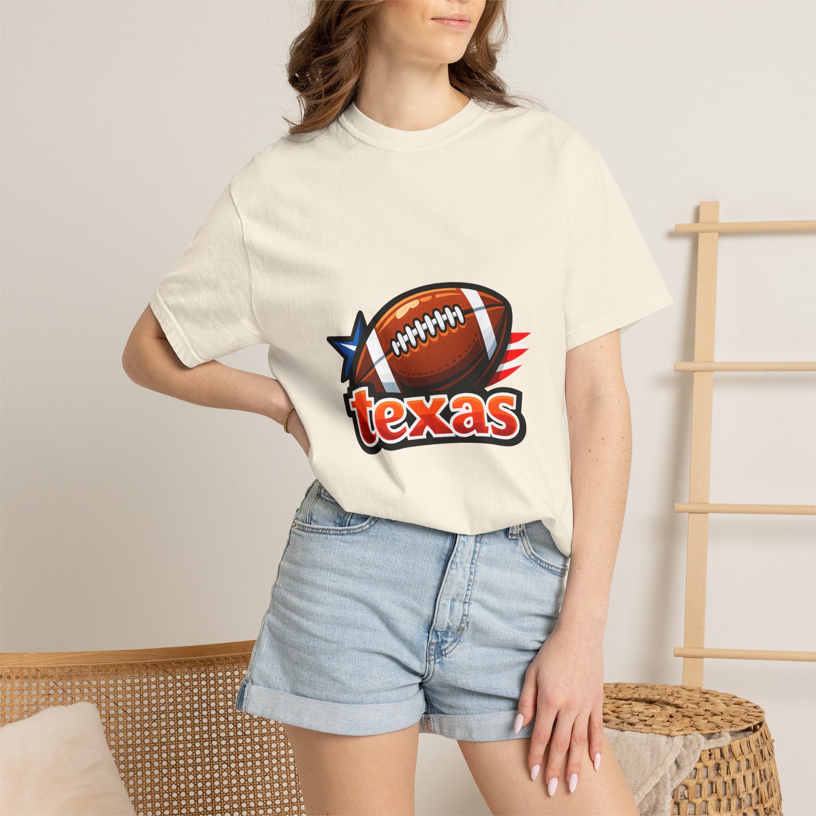 Texas Football T-Shirt — Retro Football & Lone Star Logo - Image 49