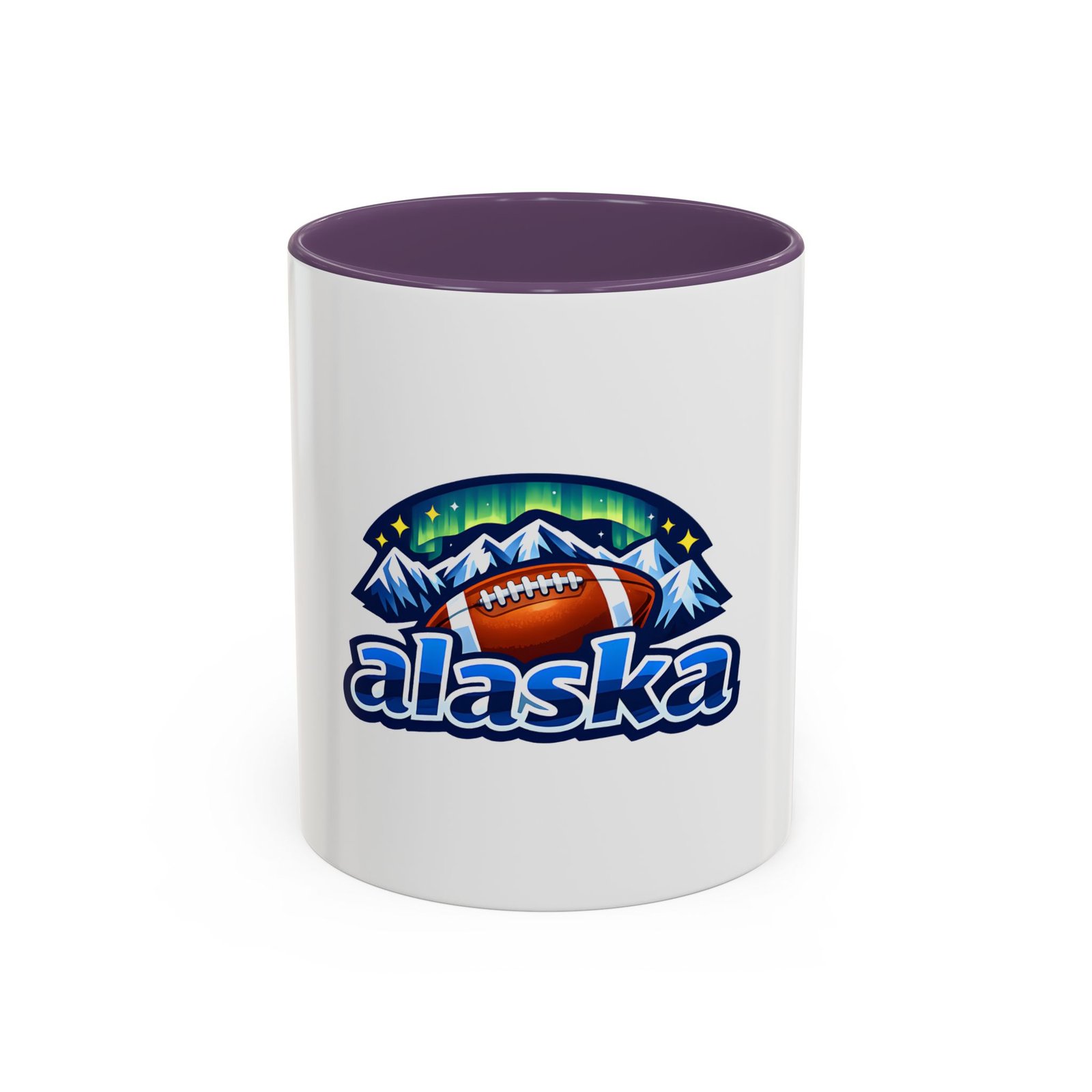 Alaska Football Coffee Mug – Northern Lights Mountain Design (11/15oz) - Image 16