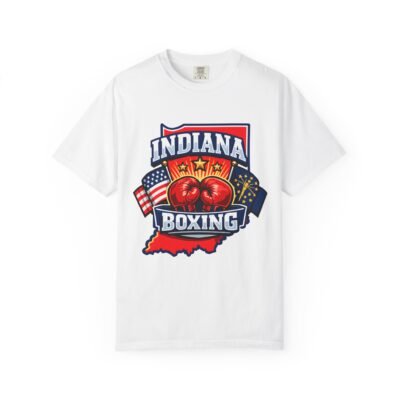 Indiana Boxing T-Shirt — State Pride Boxing Tee with Gloves & Flags