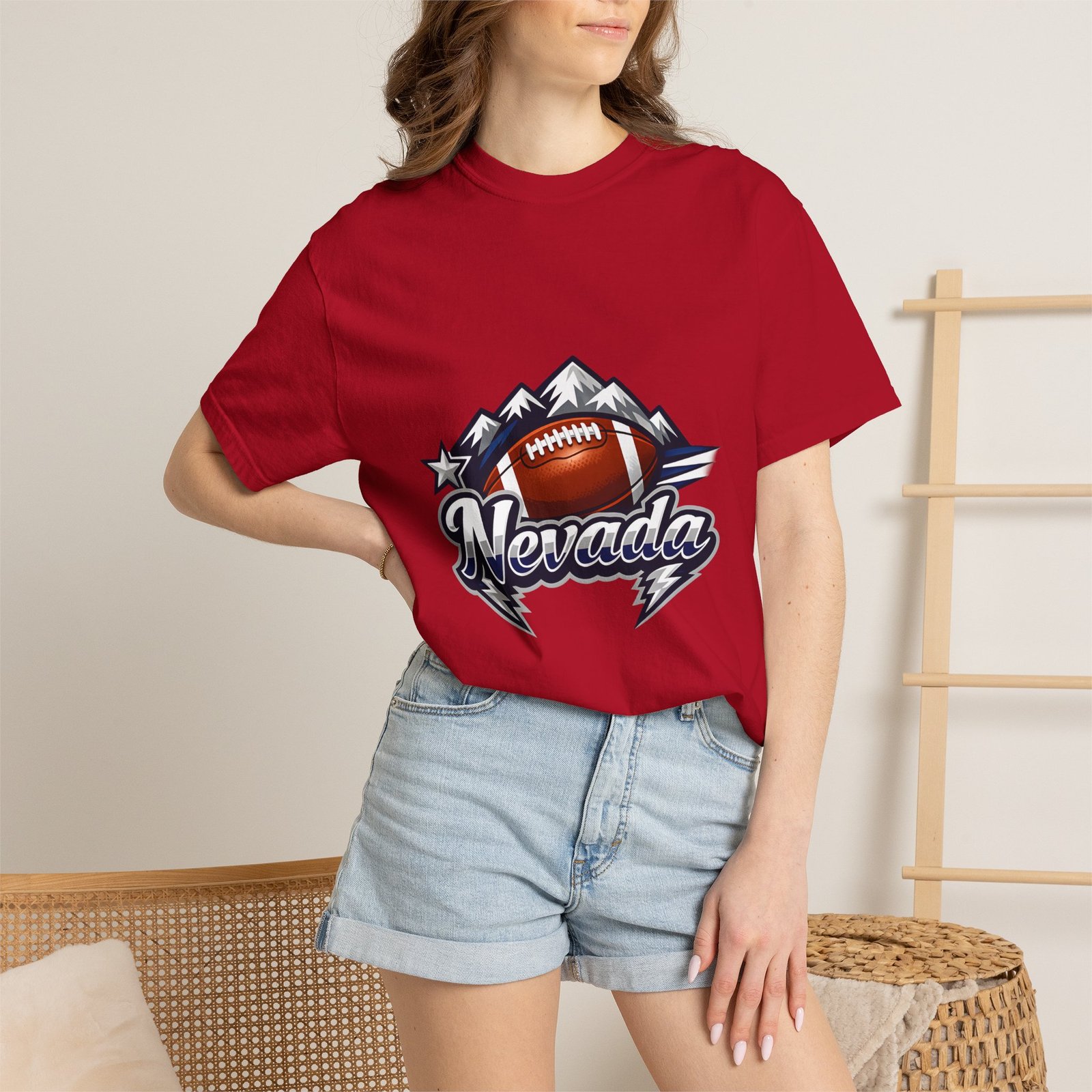 Nevada Football T-Shirt — Mountain Football Tee - Image 60