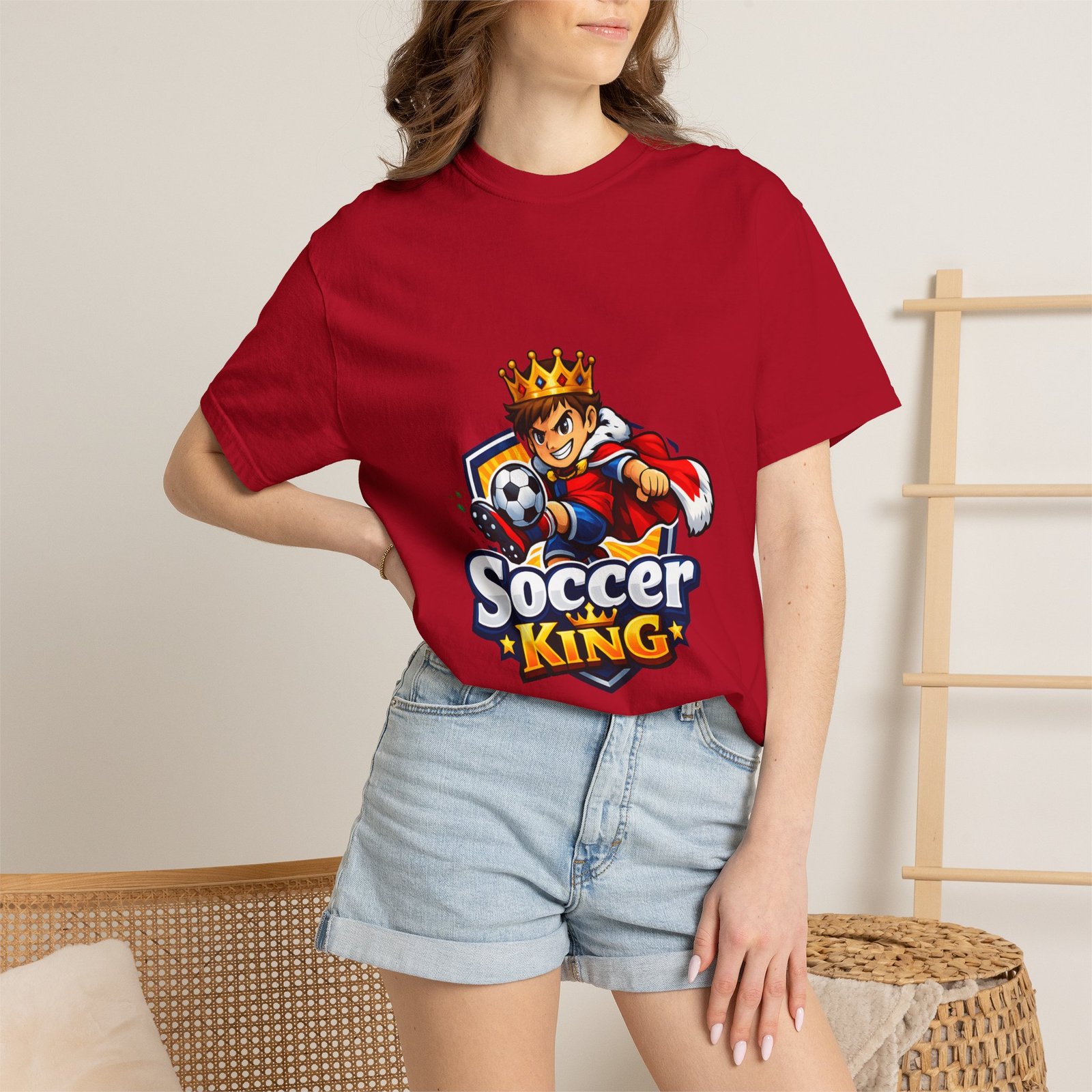 Soccer King T-Shirt — Kids' Youth Soccer Crown Graphic Tee - Image 60