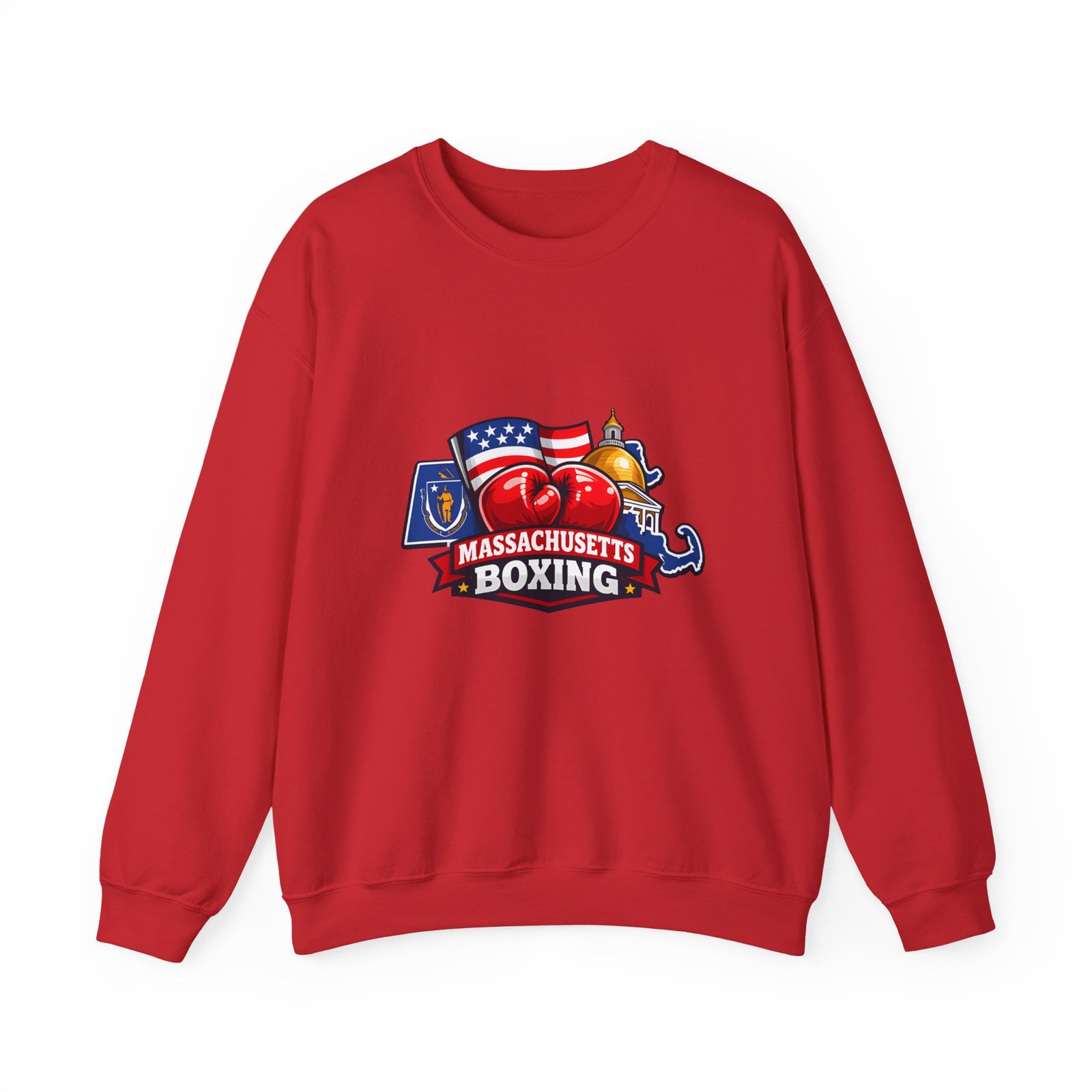 Massachusetts Boxing Crewneck Sweatshirt - Image 45