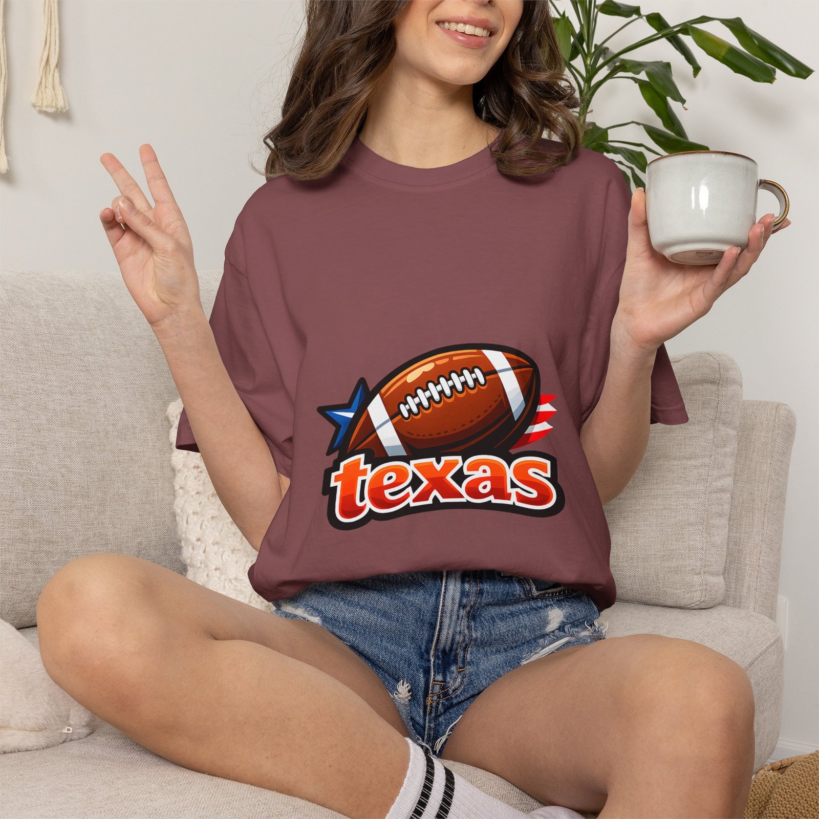 Texas Football T-Shirt — Retro Football & Lone Star Logo - Image 10