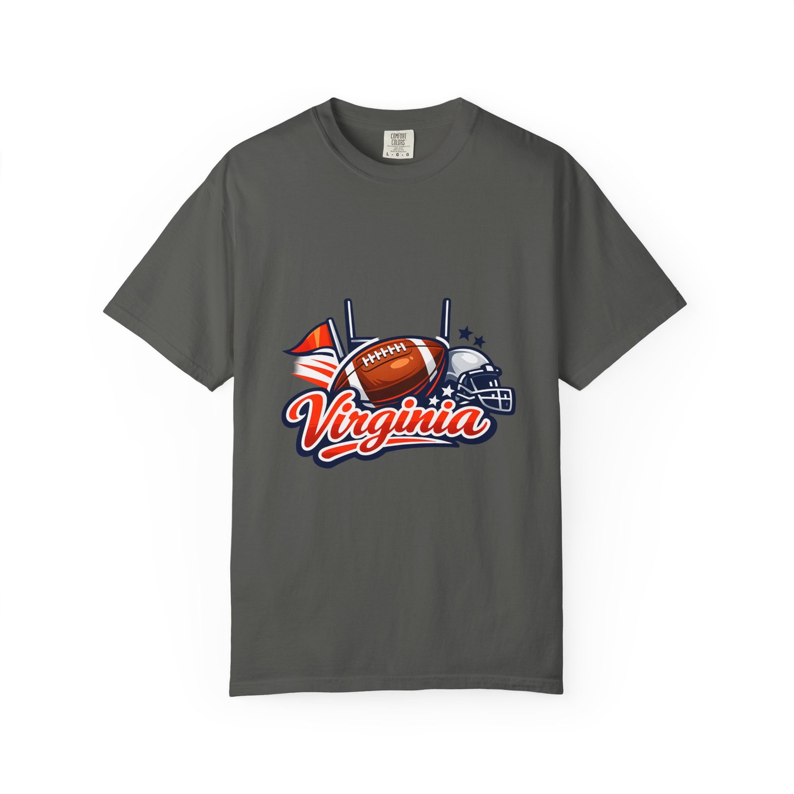 Virginia Football Helmet & Ball T-Shirt - Image 29