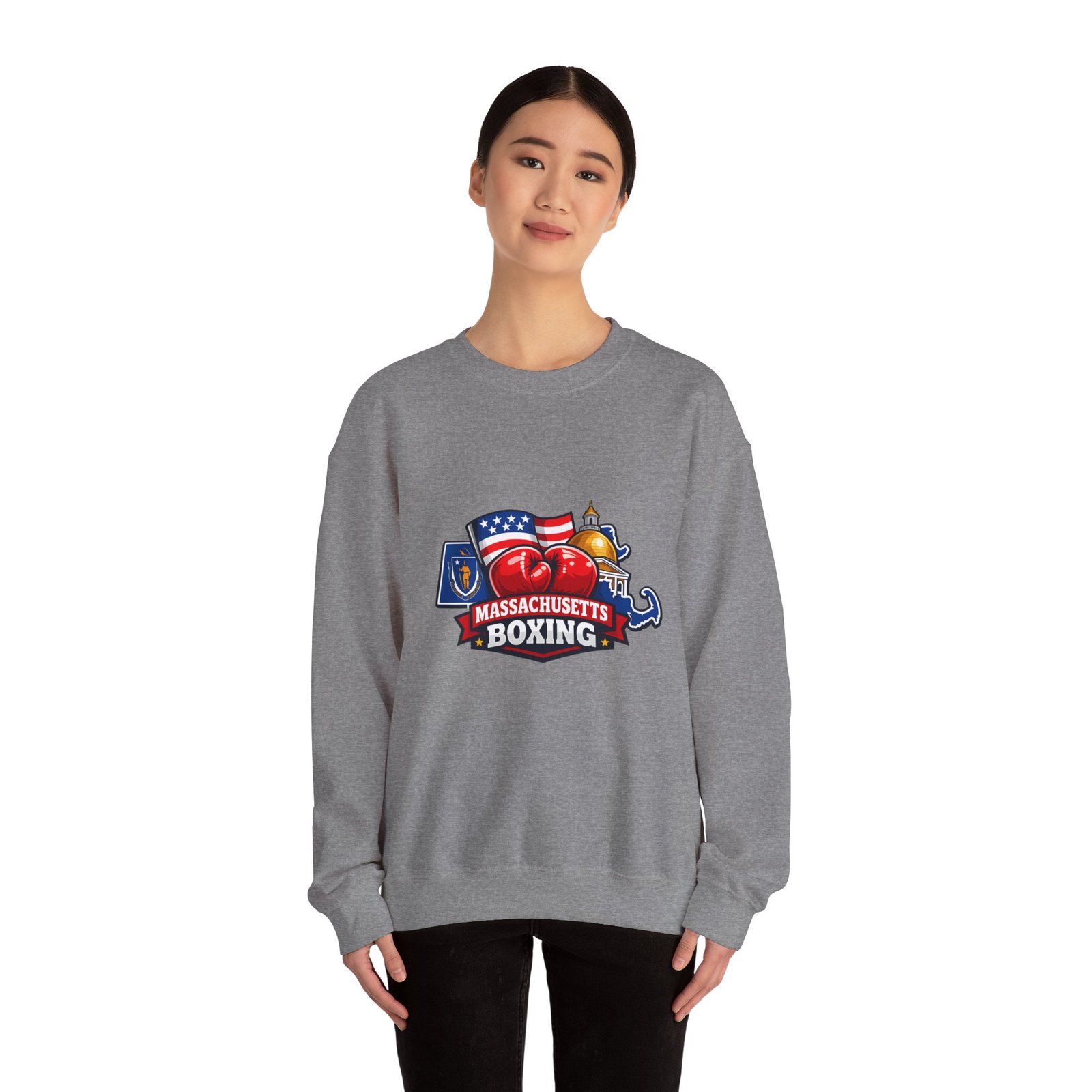 Massachusetts Boxing Crewneck Sweatshirt - Image 32