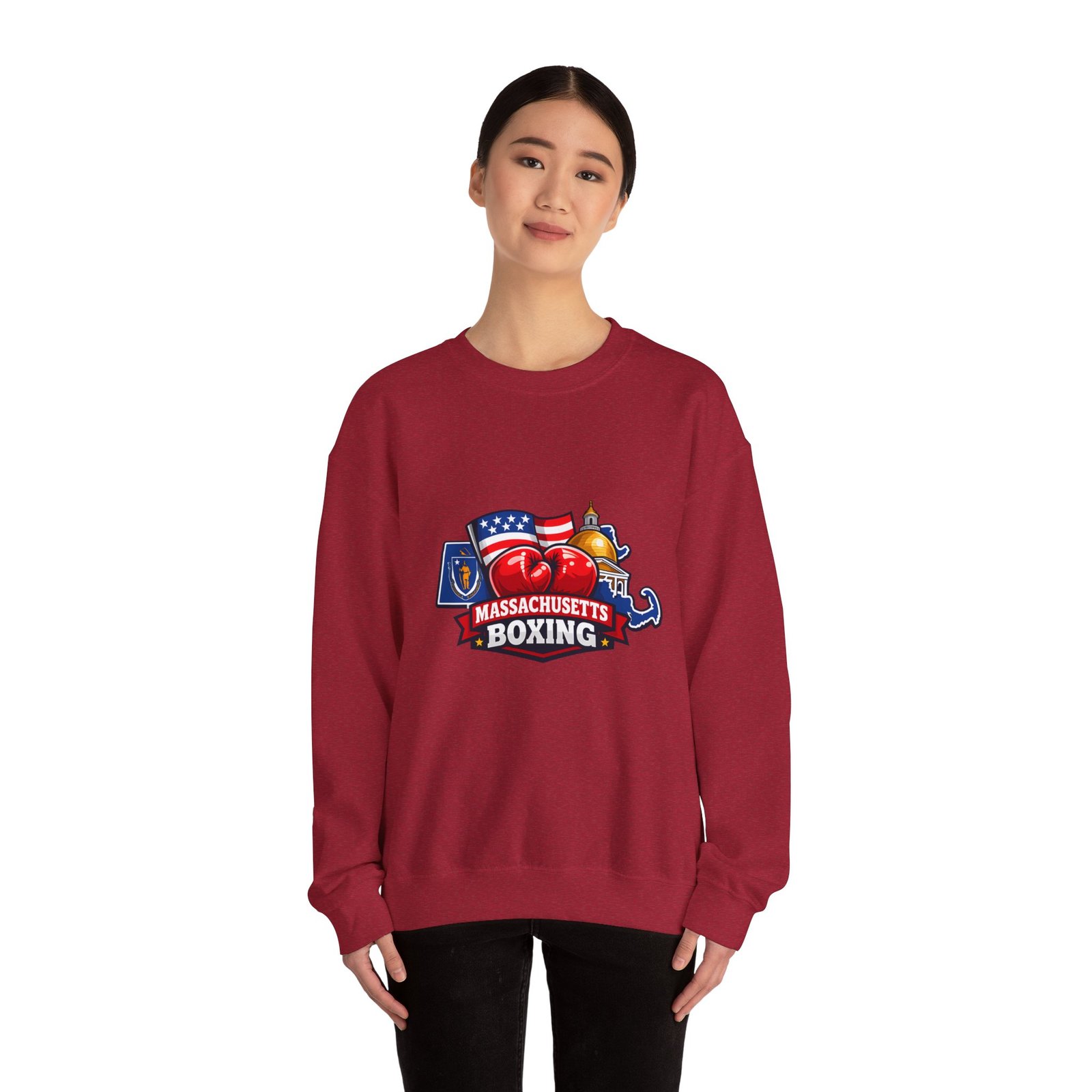 Massachusetts Boxing Crewneck Sweatshirt - Image 52