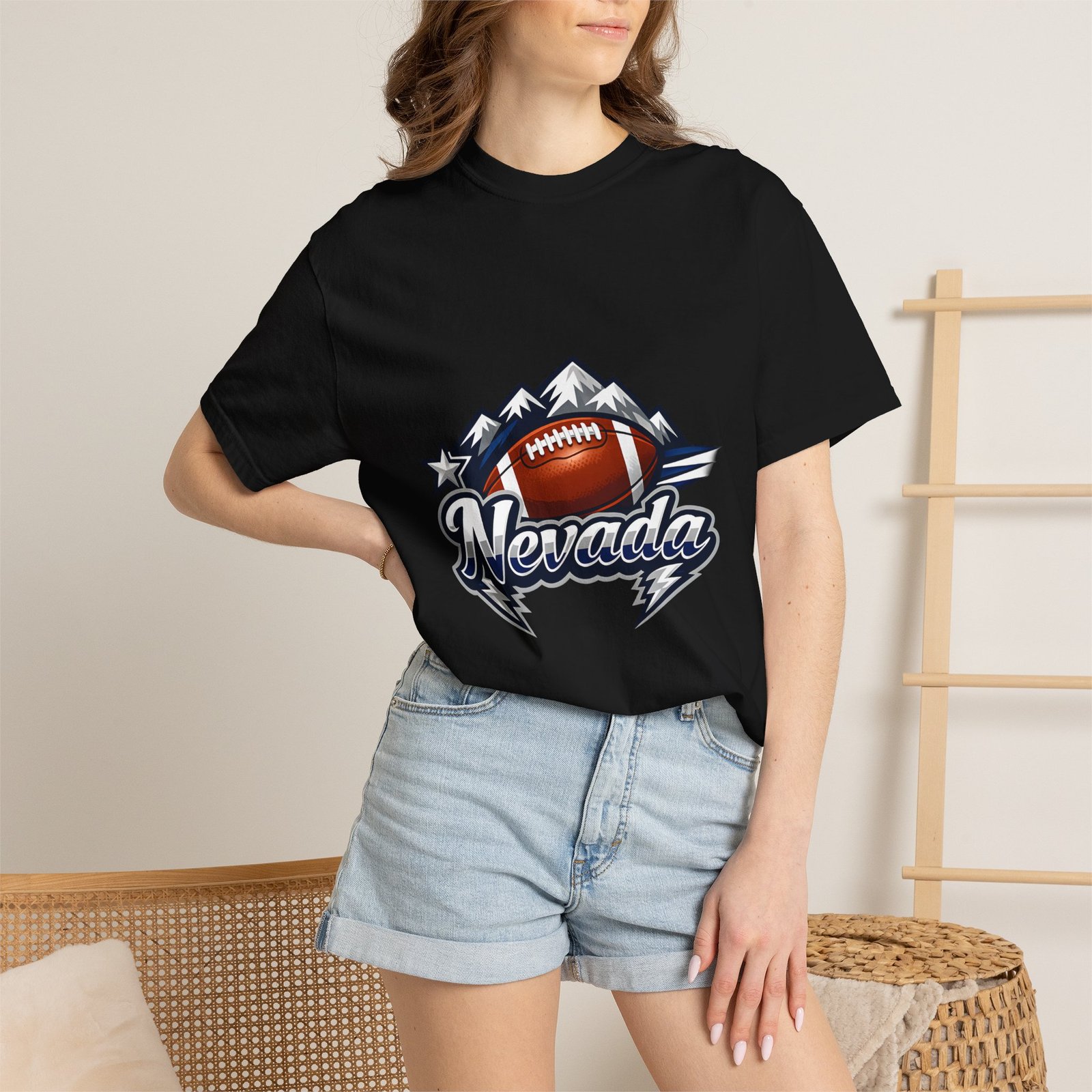Nevada Football T-Shirt — Mountain Football Tee - Image 52