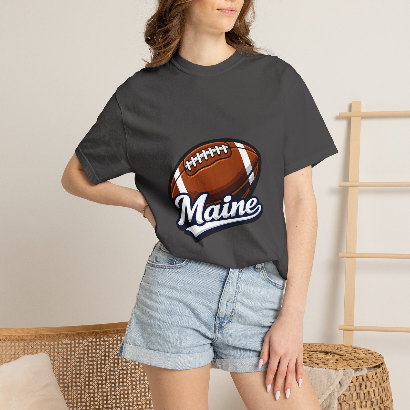 Maine Football T-Shirt — Vintage Football Graphic Tee - Image 48