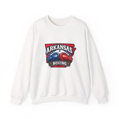 Arkansas Boxing Crewneck Sweatshirt — State Pride Boxing Gloves Design