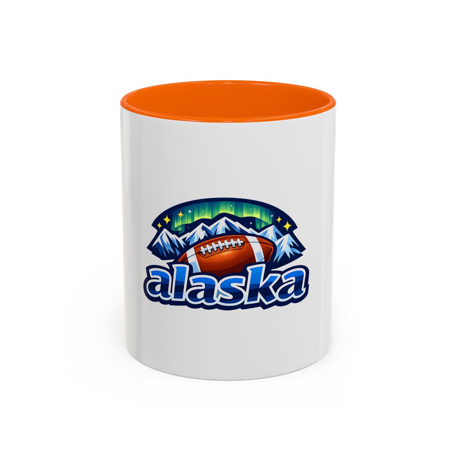 Alaska Football Coffee Mug – Northern Lights Mountain Design (11/15oz) - Image 11