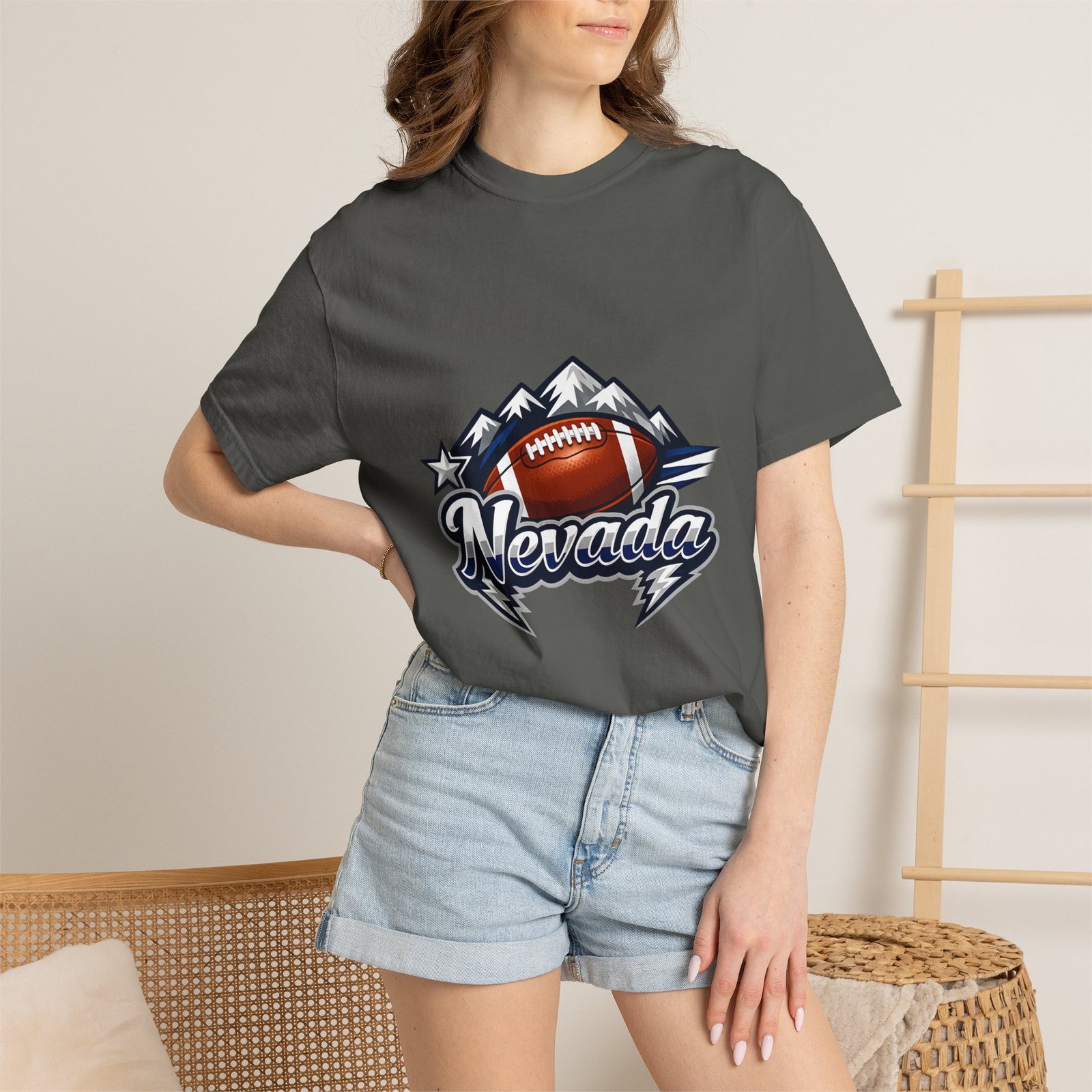 Nevada Football T-Shirt — Mountain Football Tee - Image 32