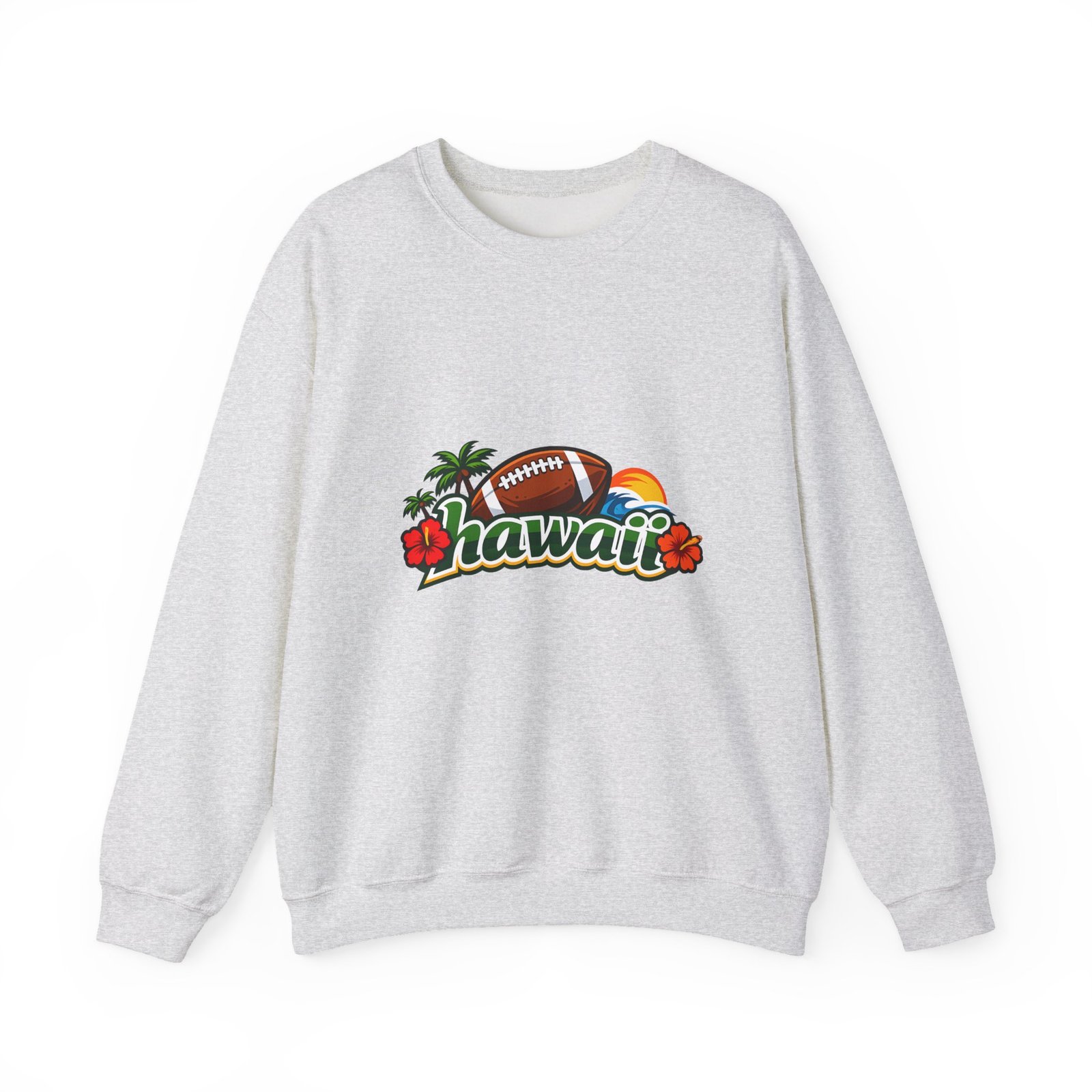 Hawaii Football Crewneck Sweatshirt — Tropical Sunset Palm Beach Pullover - Image 5