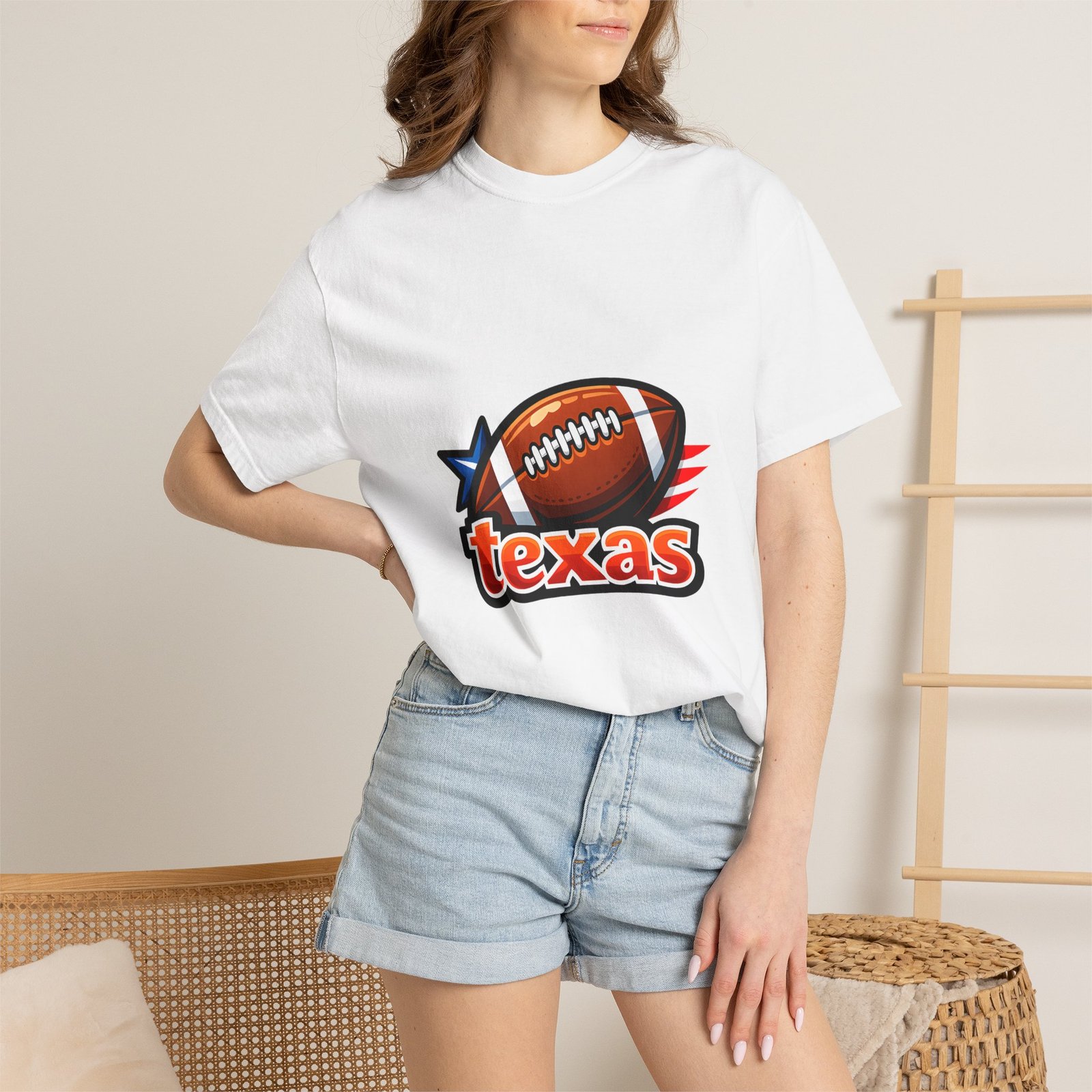 Texas Football T-Shirt — Retro Football & Lone Star Logo - Image 29