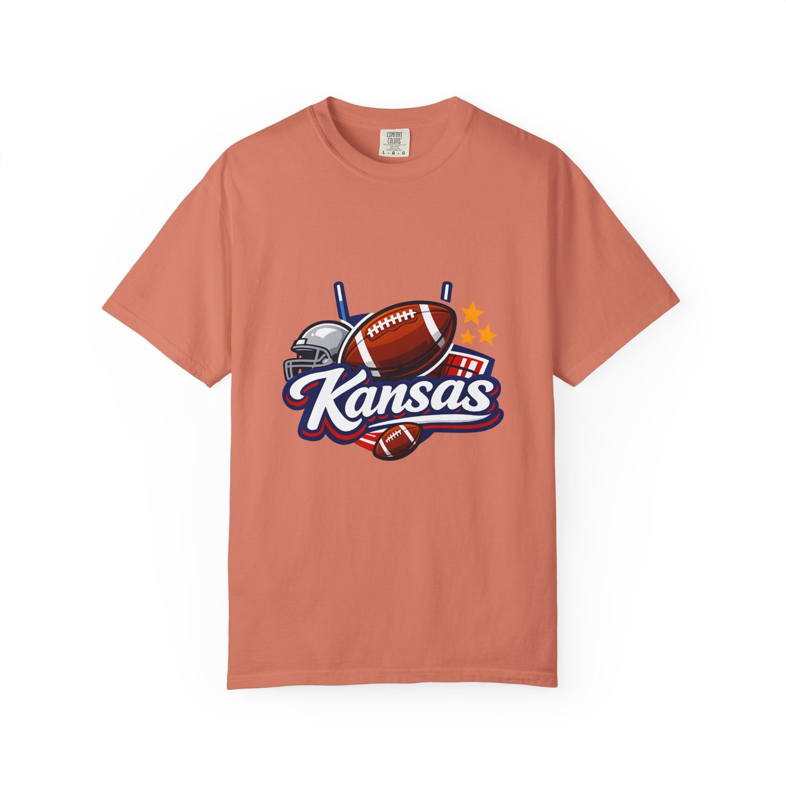 Kansas Football T-Shirt — Retro Helmet & Ball State Pride Tee - Image 5