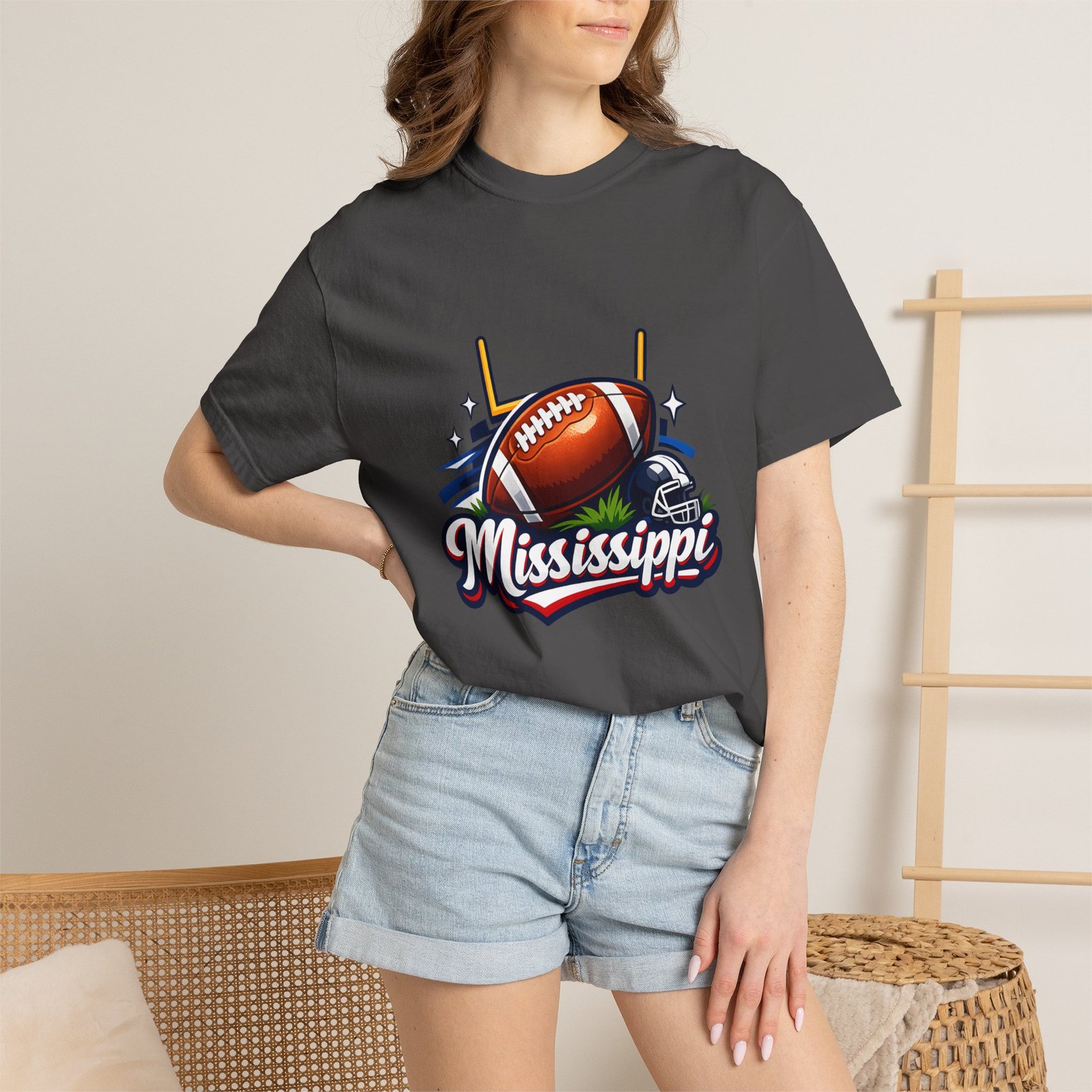 Mississippi Football T-Shirt — Retro Gridiron Logo Tee - Image 48