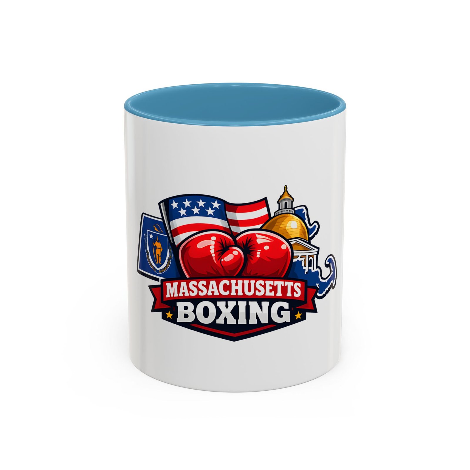 Massachusetts Boxing Accent Coffee Mug — State Pride Boxing Logo (11/15oz) - Image 33