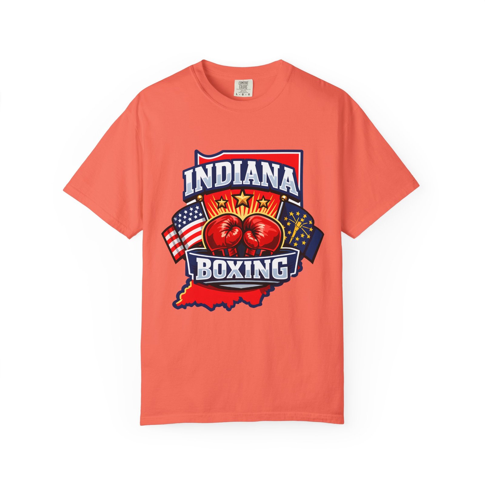 Indiana Boxing T-Shirt — State Pride Boxing Tee with Gloves & Flags - Image 9