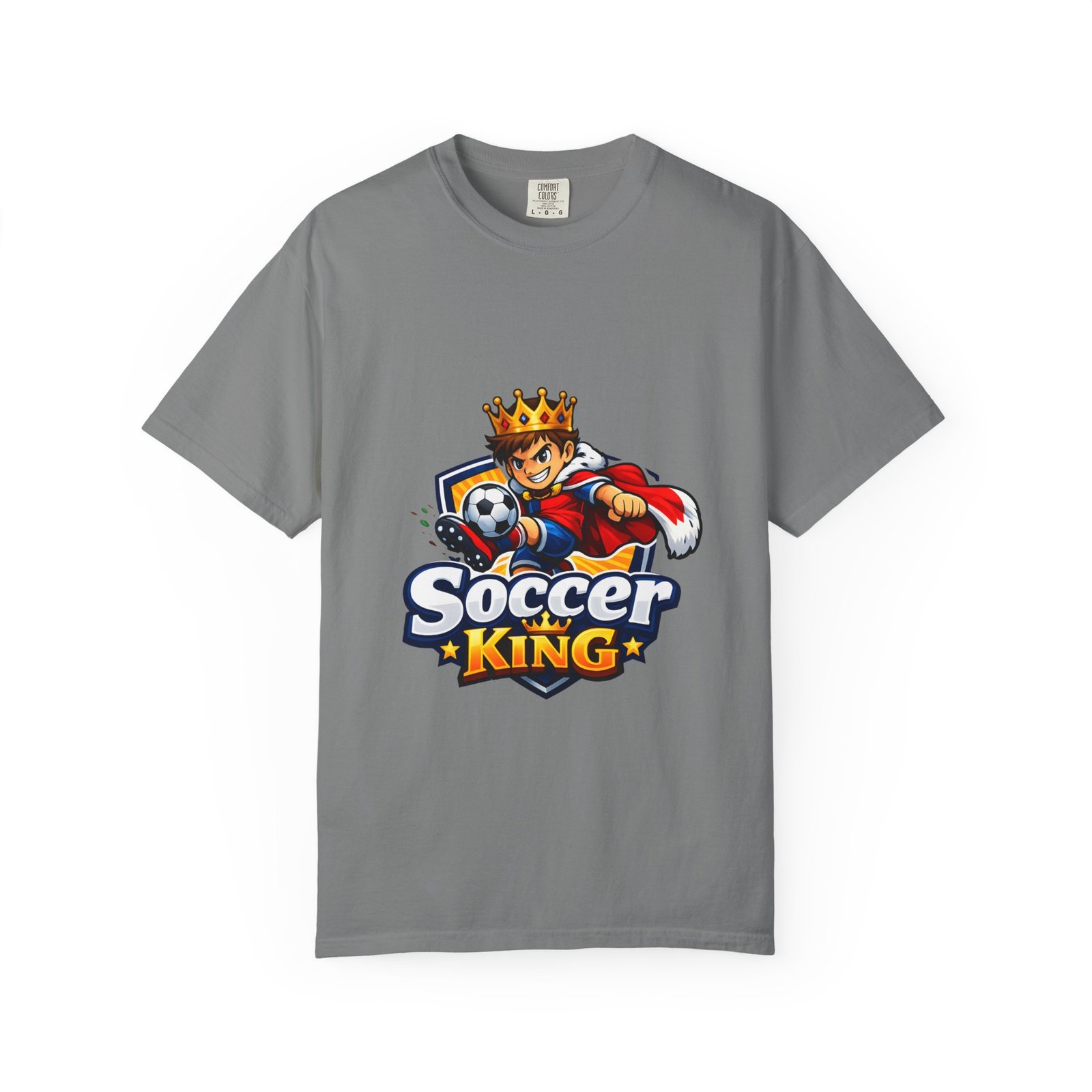 Soccer King T-Shirt — Kids' Youth Soccer Crown Graphic Tee - Image 33