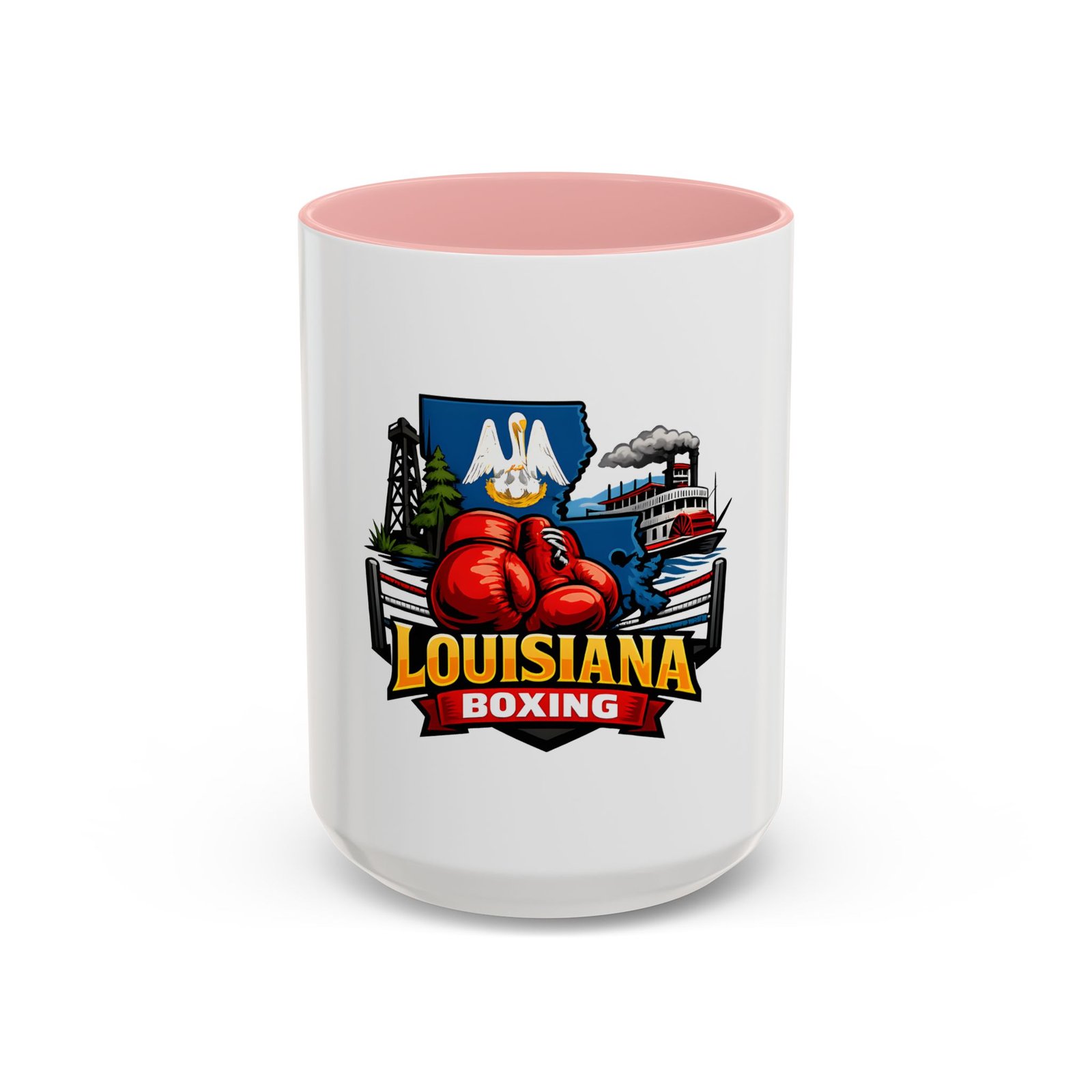 Louisiana Boxing Accent Coffee Mug – Red Gloves State Pride (11/15oz) - Image 25