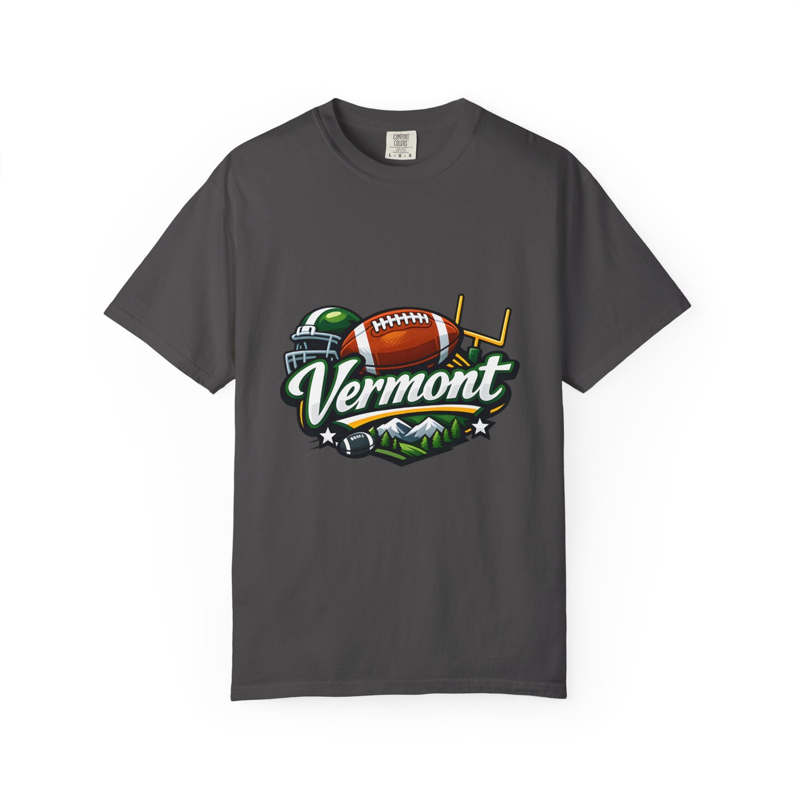 Vermont Football State T-Shirt — Retro Helmet & Goalpost Design - Image 45