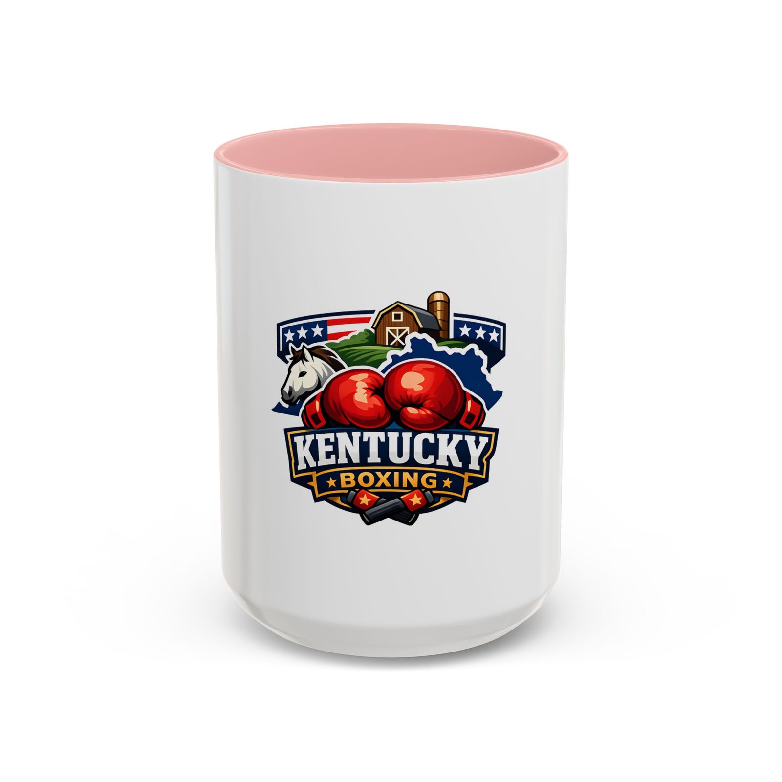 Kentucky Boxing Coffee Mug — State Pride Boxing Logo Accent Mug (11/15 oz) - Image 25
