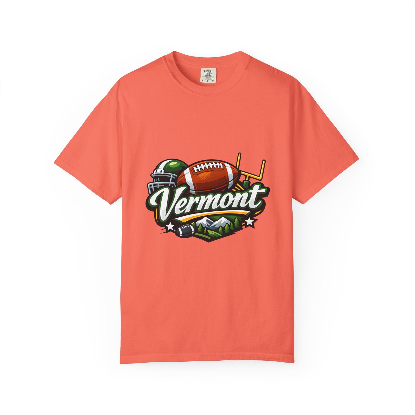 Vermont Football State T-Shirt — Retro Helmet & Goalpost Design - Image 9