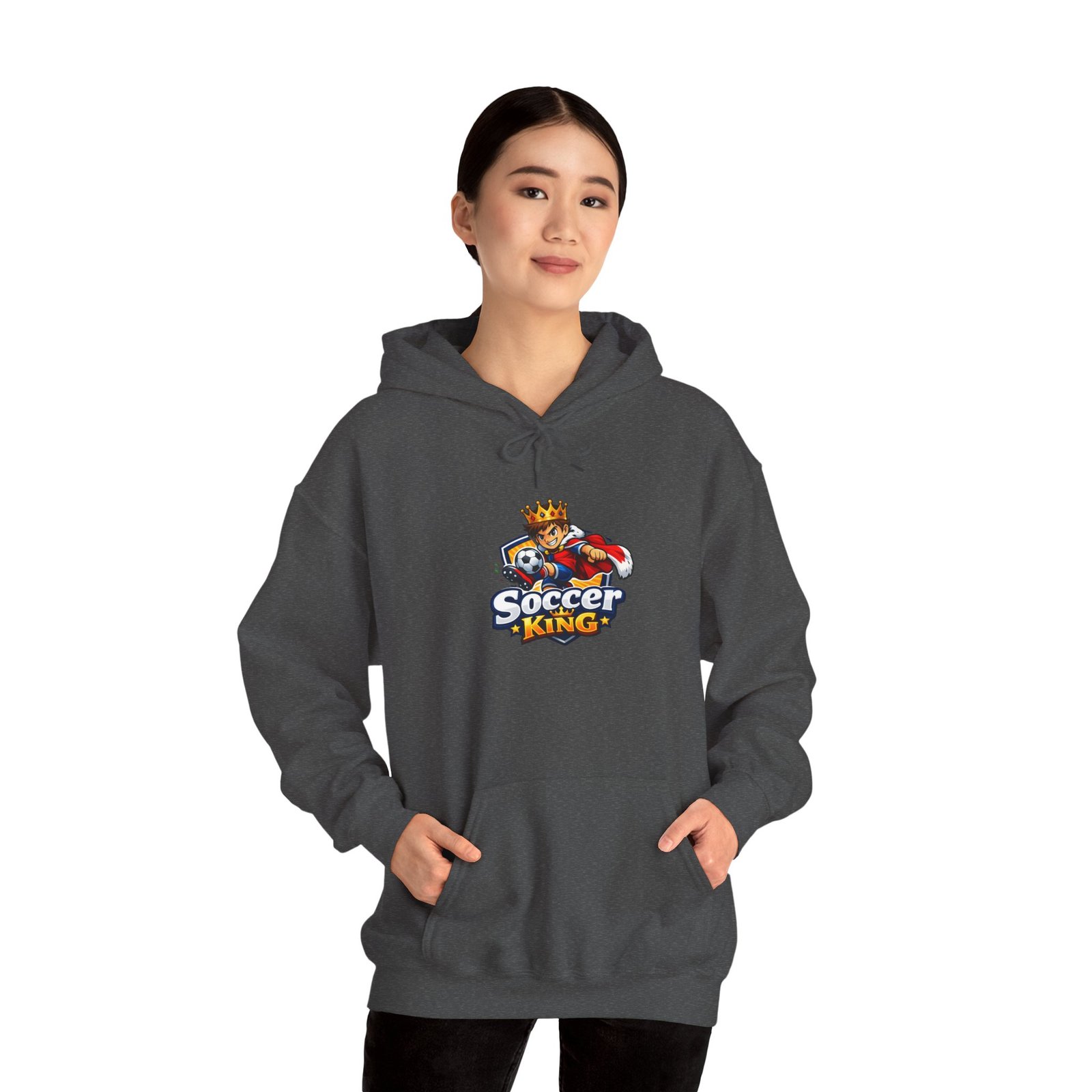 Soccer King Hoodie — Graphic Youth Soccer Crown Logo Pullover - Image 40