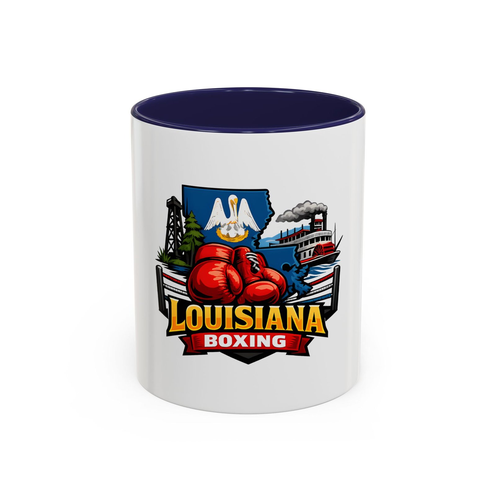 Louisiana Boxing Accent Coffee Mug – Red Gloves State Pride (11/15oz) - Image 5