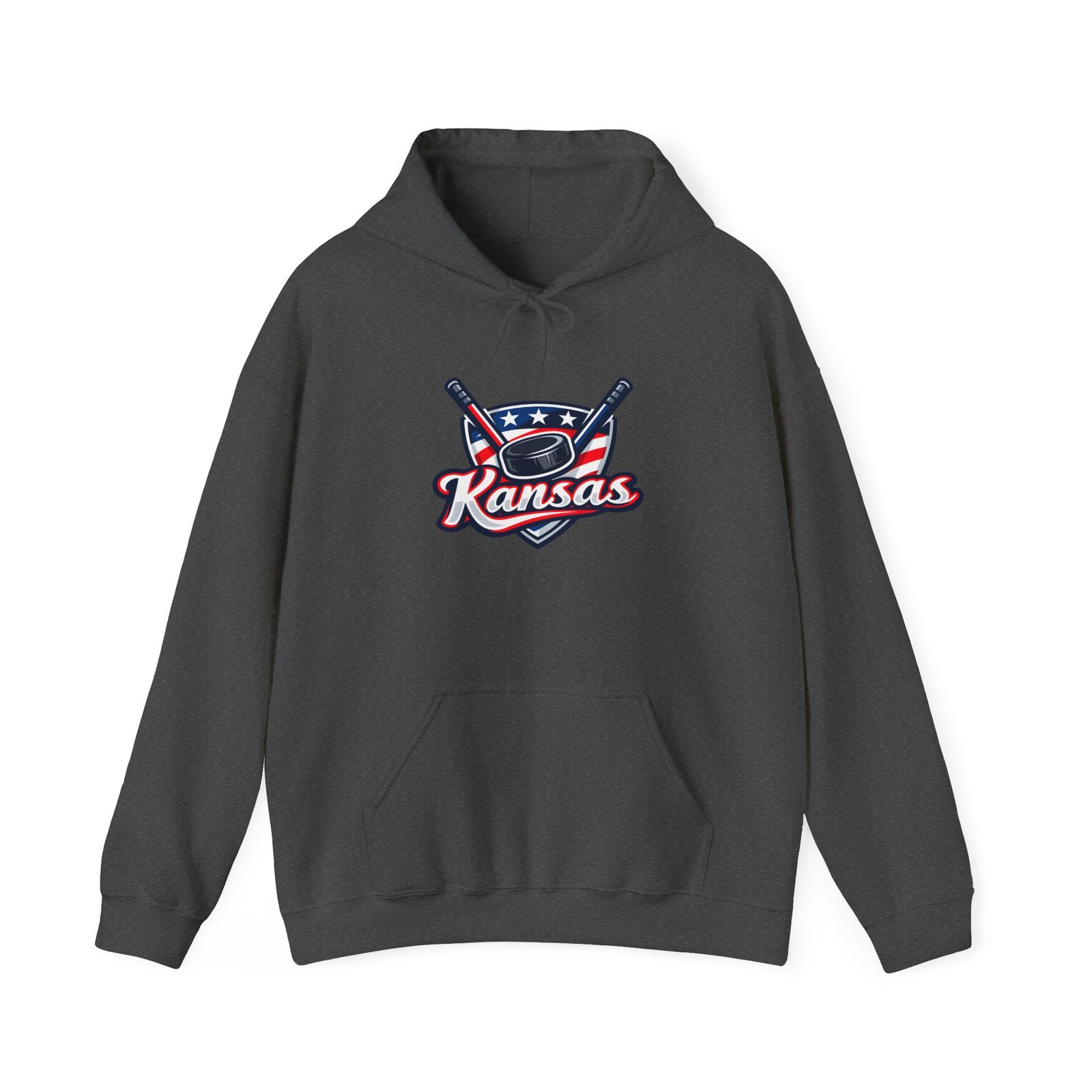 Kansas Baseball Hoodie – Retro Bat & Cap Logo Pullover