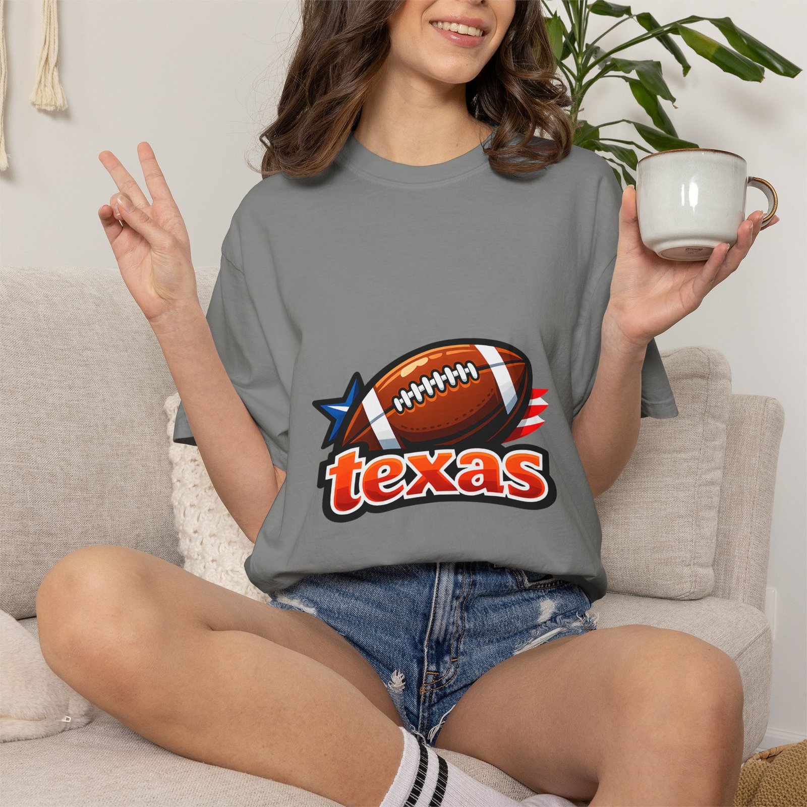 Texas Football T-Shirt — Retro Football & Lone Star Logo - Image 40