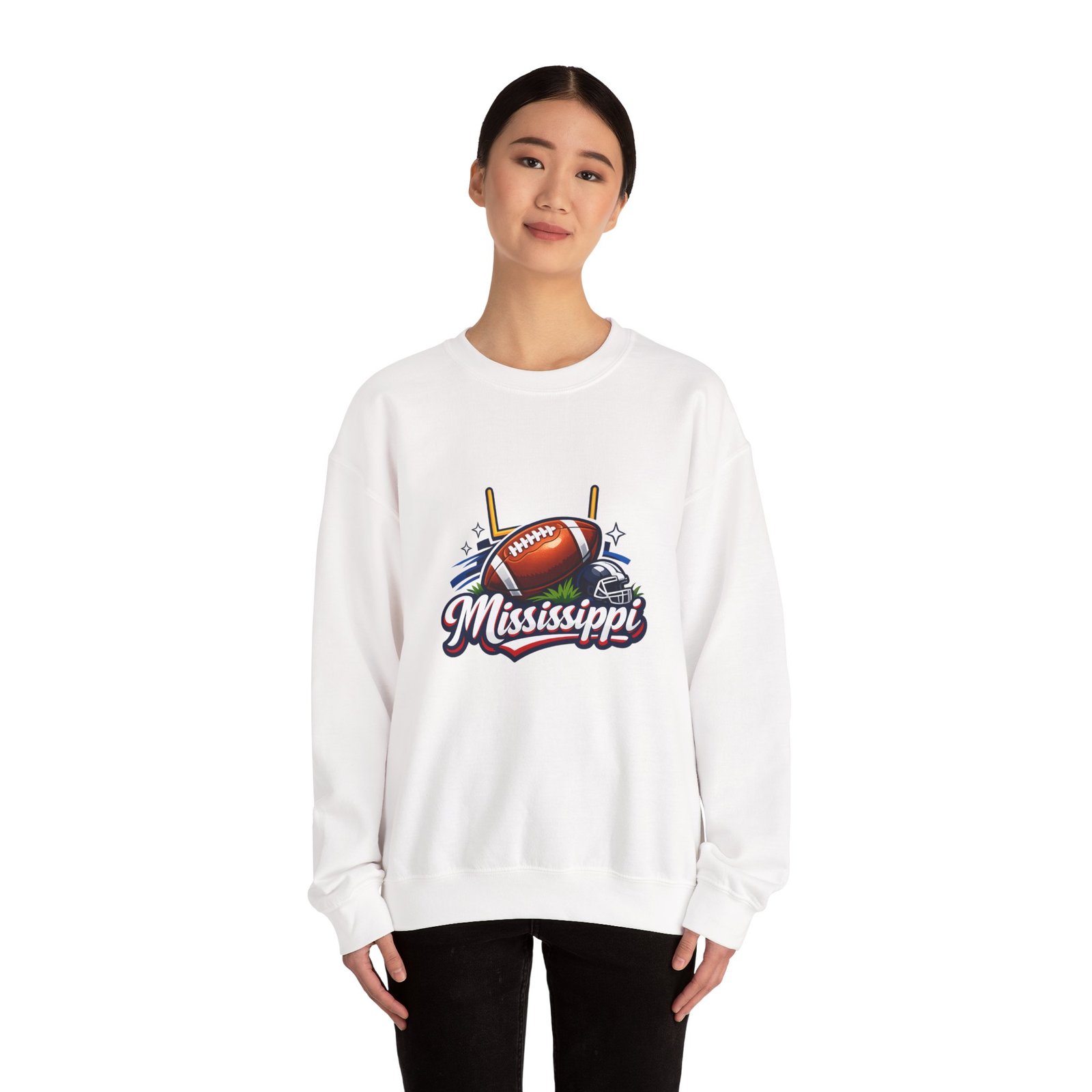 Mississippi Football Crewneck Sweatshirt - Image 4
