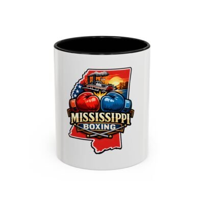 Mississippi Boxing Accent Coffee Mug — State Pride Boxing Design (11/15oz)