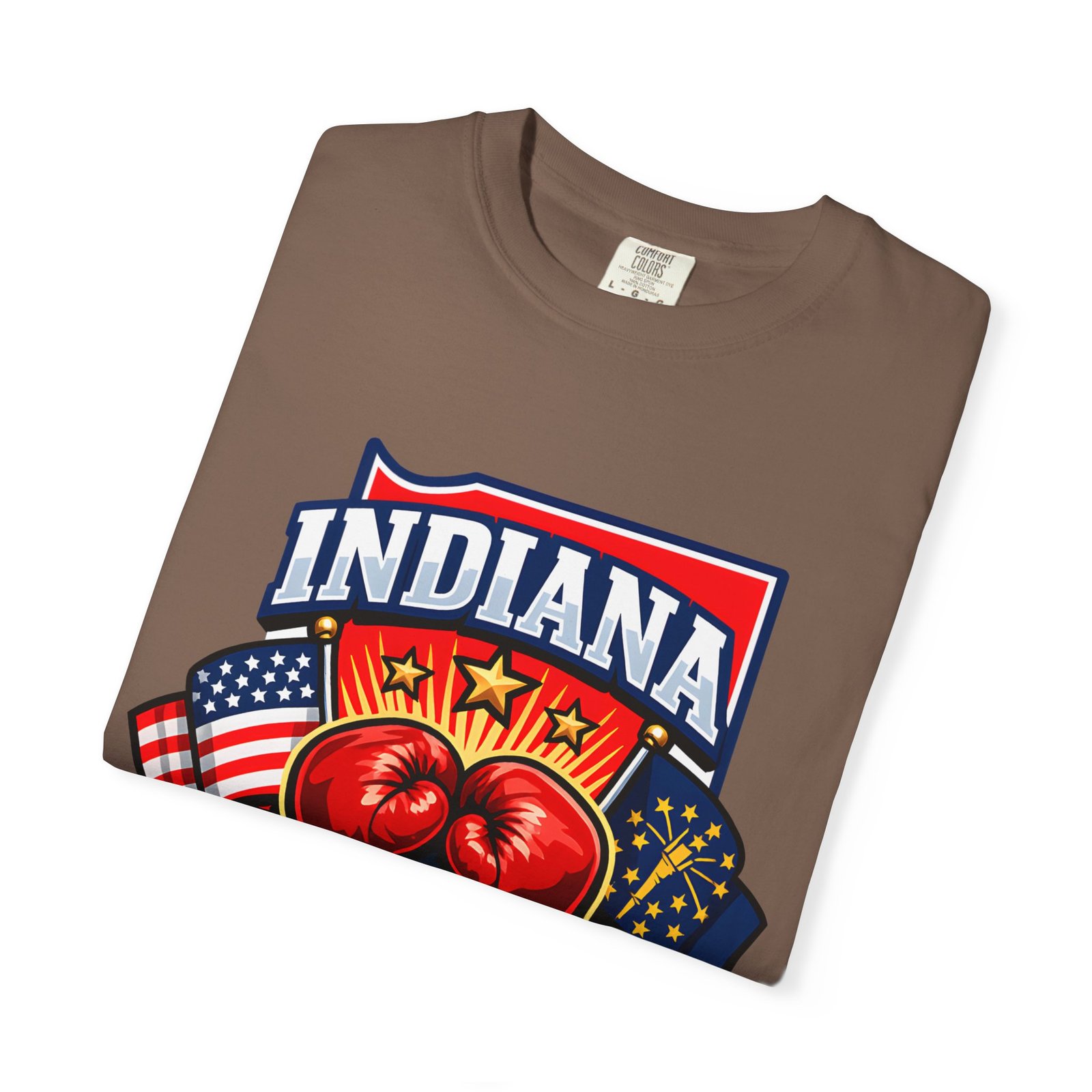 Indiana Boxing T-Shirt — State Pride Boxing Tee with Gloves & Flags - Image 27