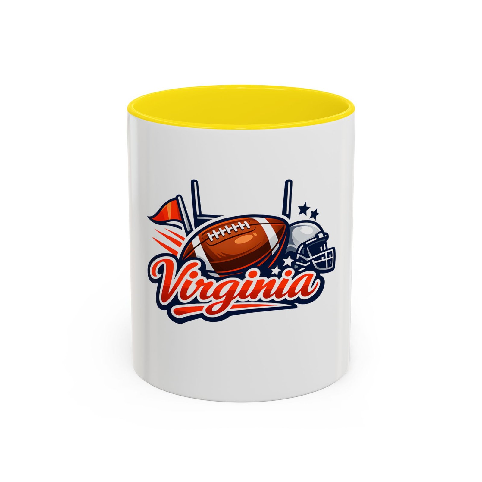 Virginia Football Accent Coffee Mug – Team Helmet & Football Design (11/15oz) - Image 12