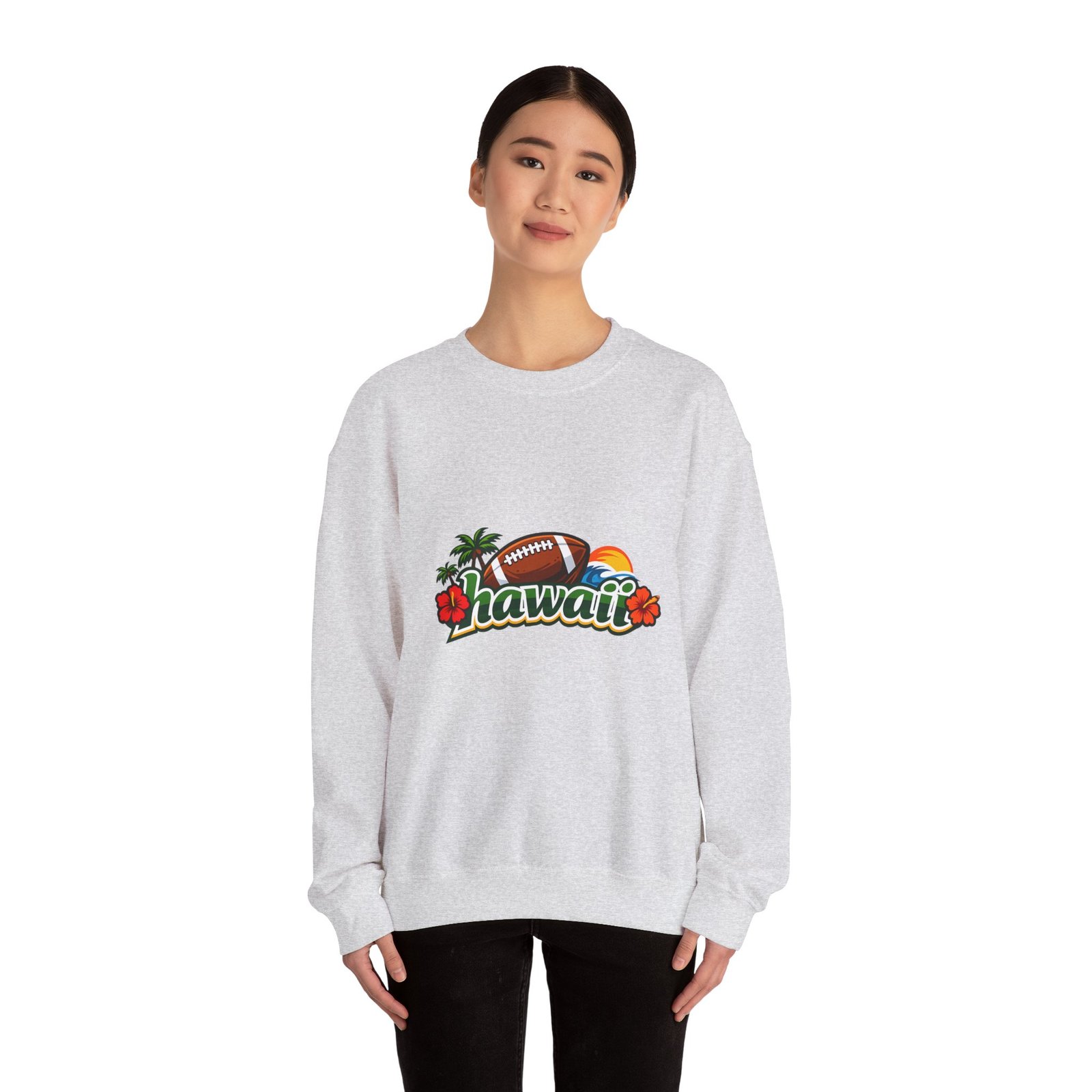 Hawaii Football Crewneck Sweatshirt — Tropical Sunset Palm Beach Pullover - Image 12