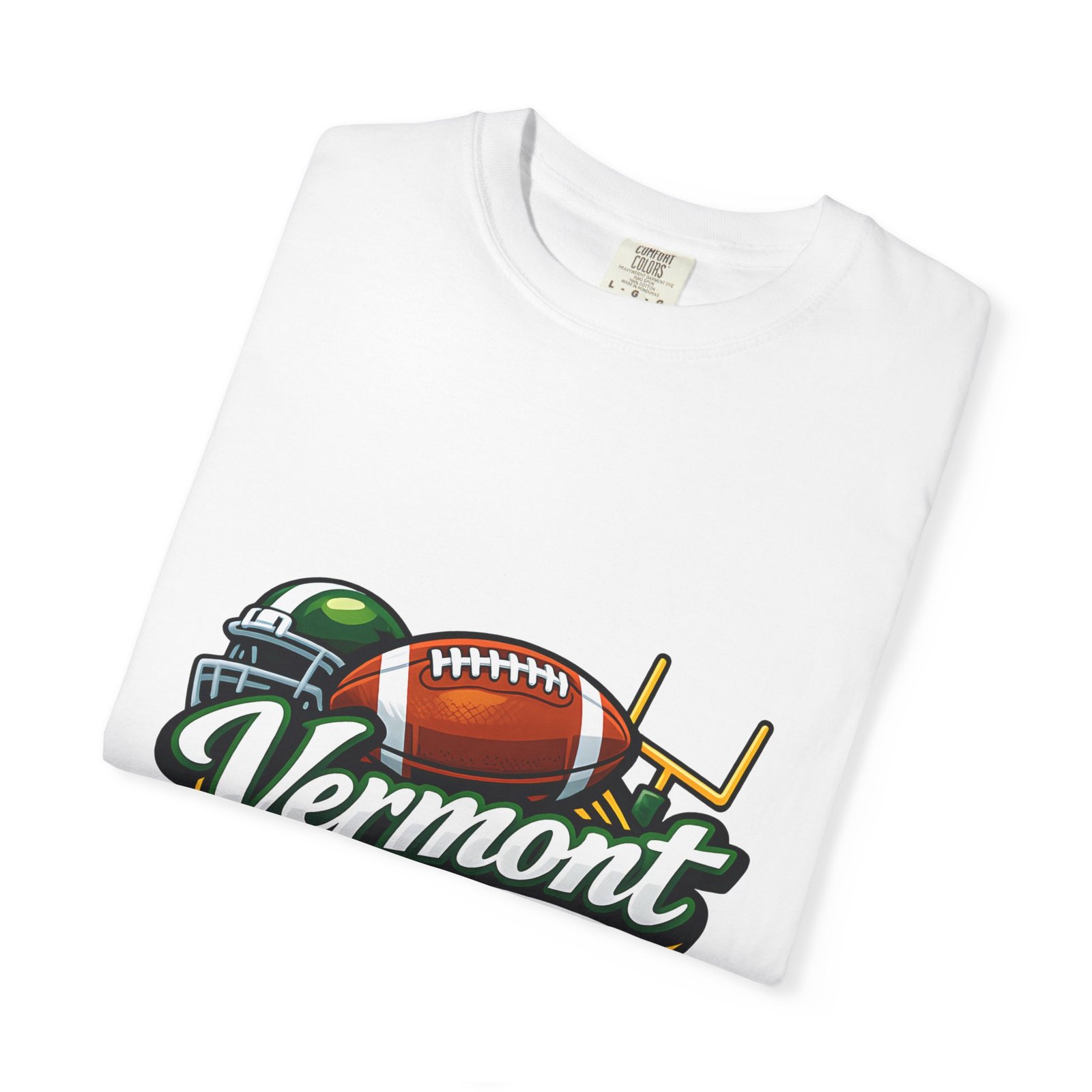 Vermont Football State T-Shirt — Retro Helmet & Goalpost Design - Image 3