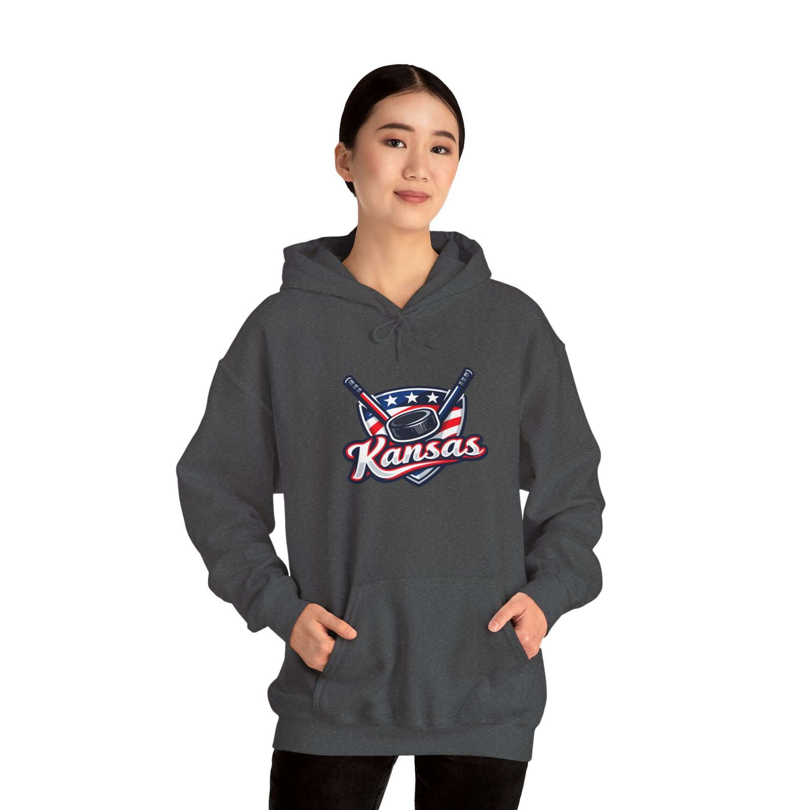 Kansas Baseball Hoodie – Retro Bat & Cap Logo Pullover - Image 4