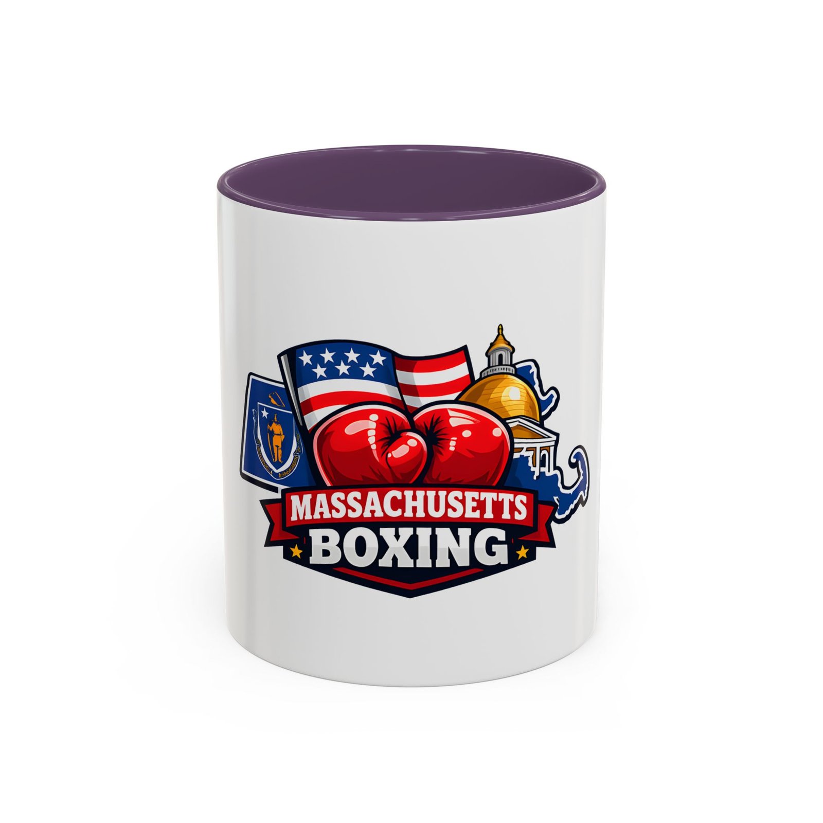 Massachusetts Boxing Accent Coffee Mug — State Pride Boxing Logo (11/15oz) - Image 61