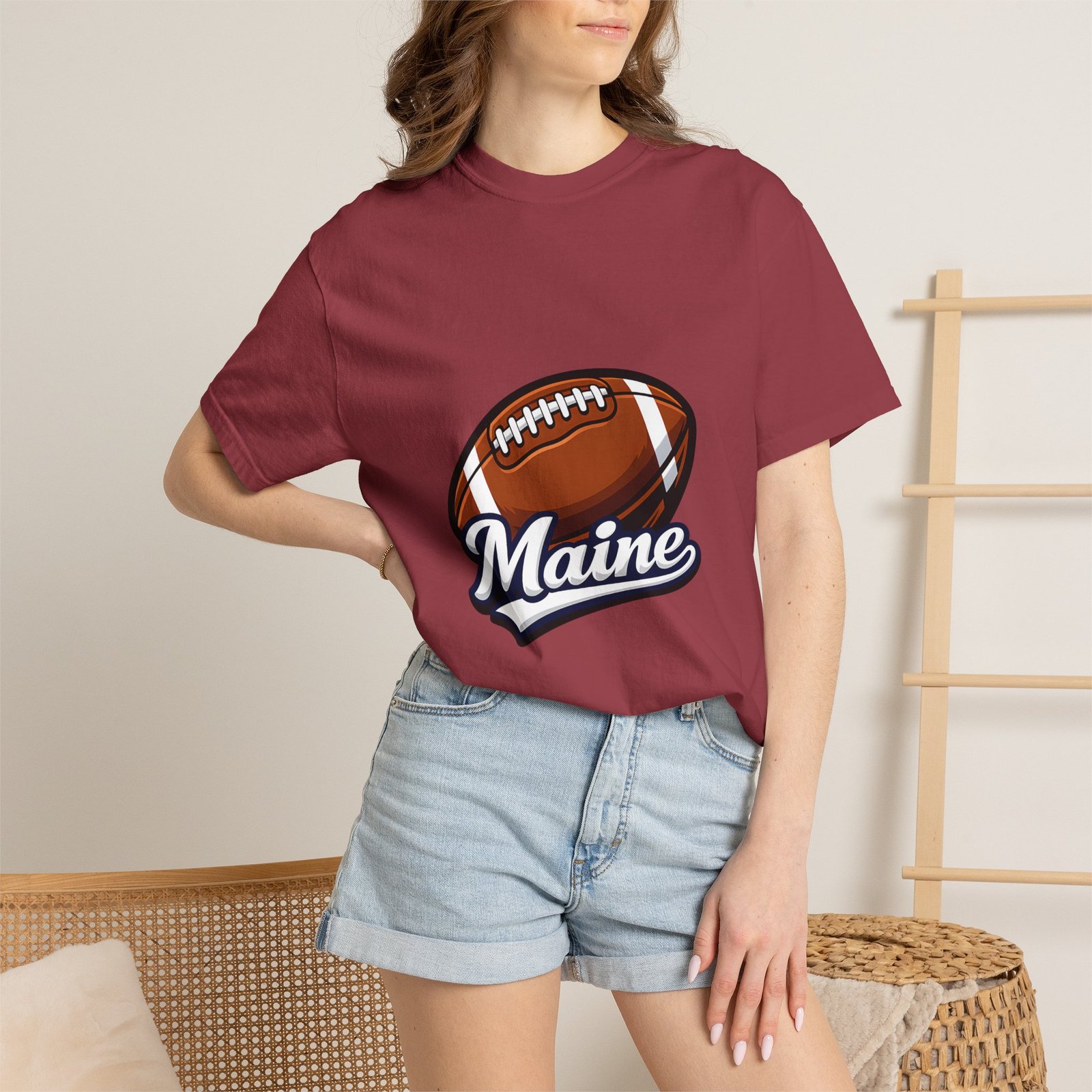 Maine Football T-Shirt — Vintage Football Graphic Tee - Image 56