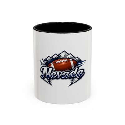 Nevada Football Accent Coffee Mug – Mountain Team Coffee Cup (11/15 oz)