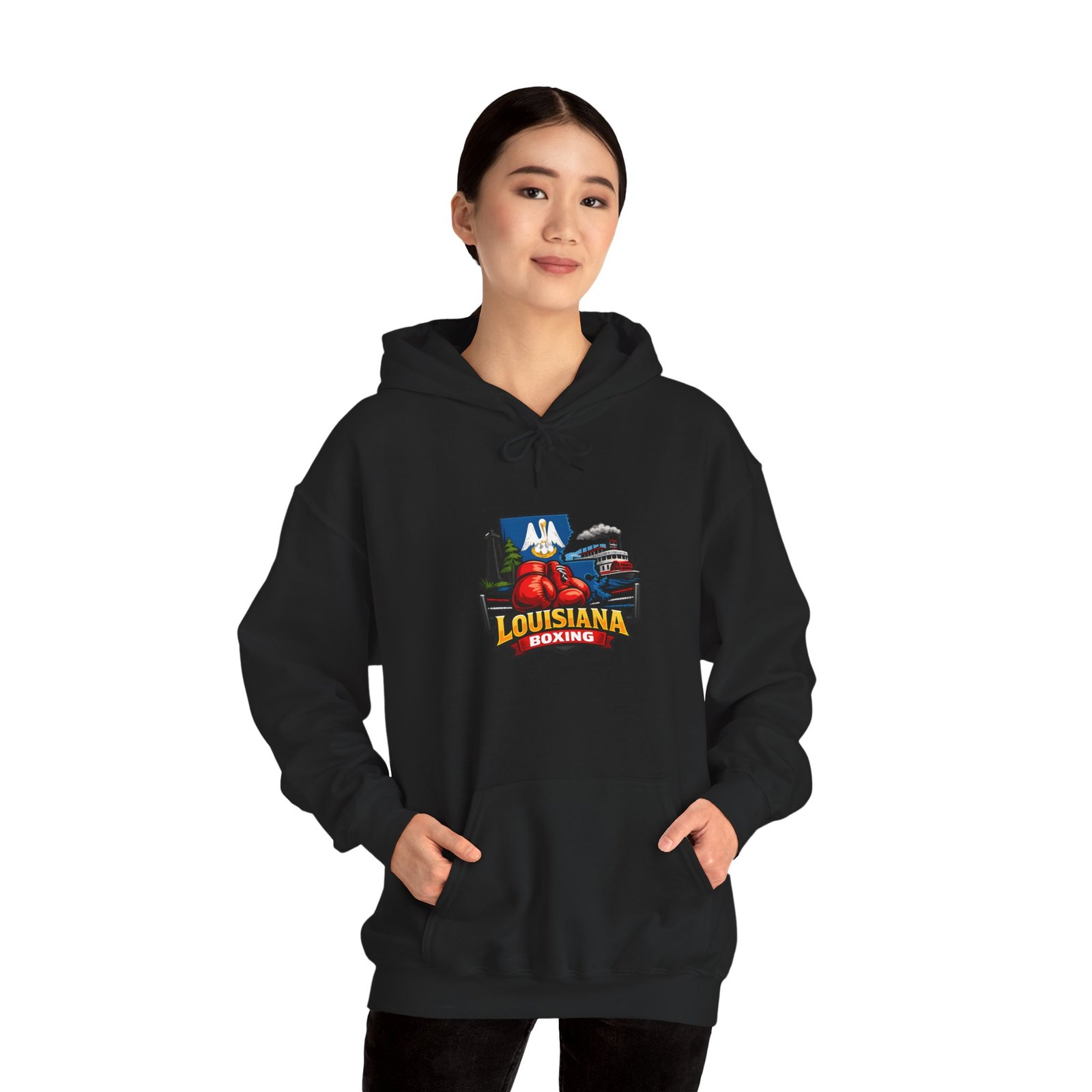 Louisiana Boating Graphic Hoodie — Cajun Crab & Bayou Travel Sweatshirt - Image 24