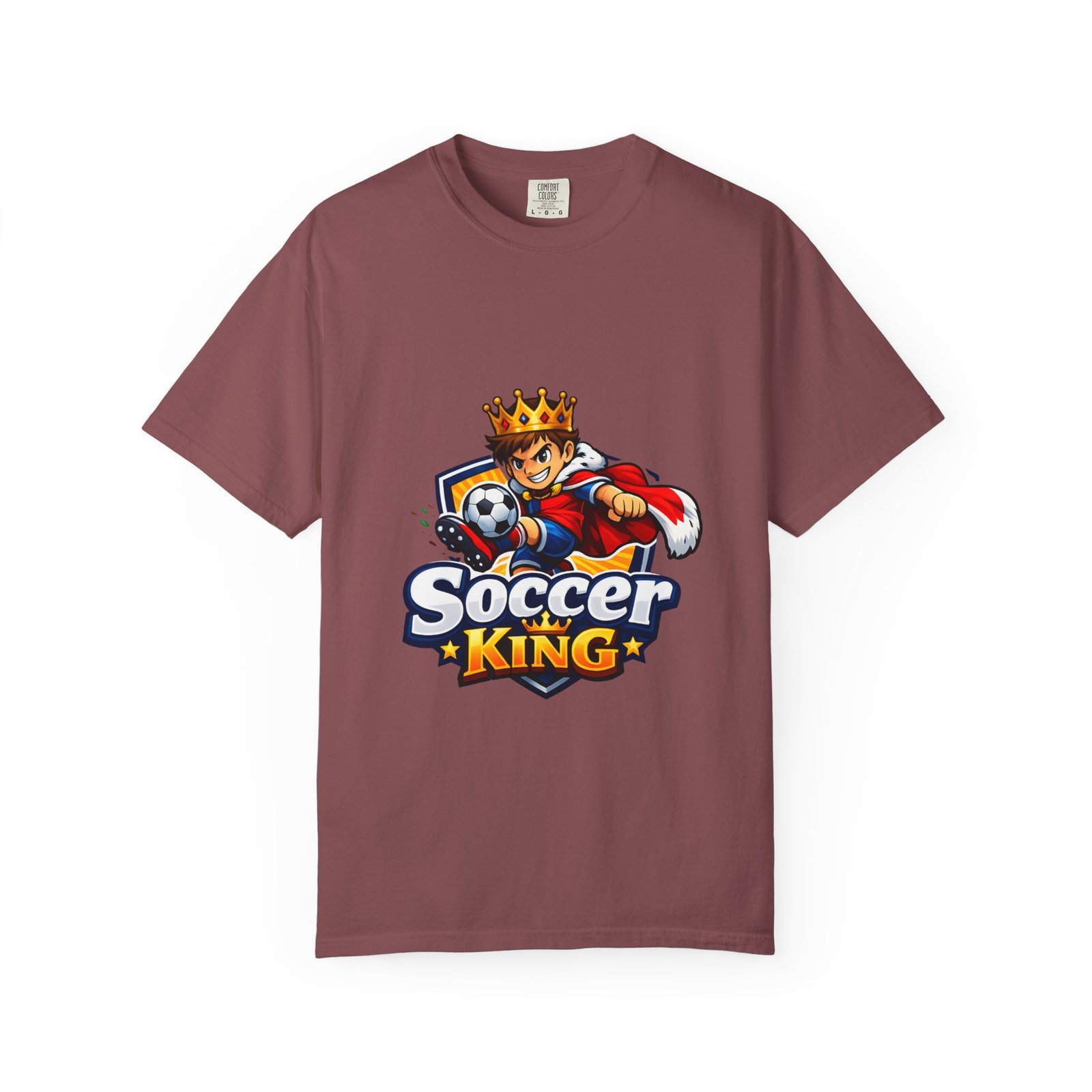 Soccer King T-Shirt — Kids' Youth Soccer Crown Graphic Tee - Image 13