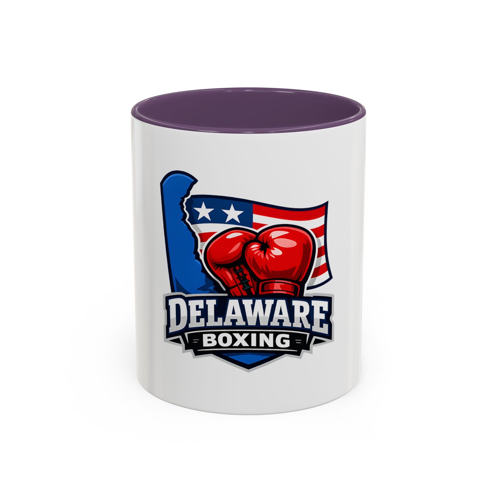 Delaware Boxing Coffee Mug — 11/15oz Accent Mug with American Flag & Boxing Gloves - Image 61